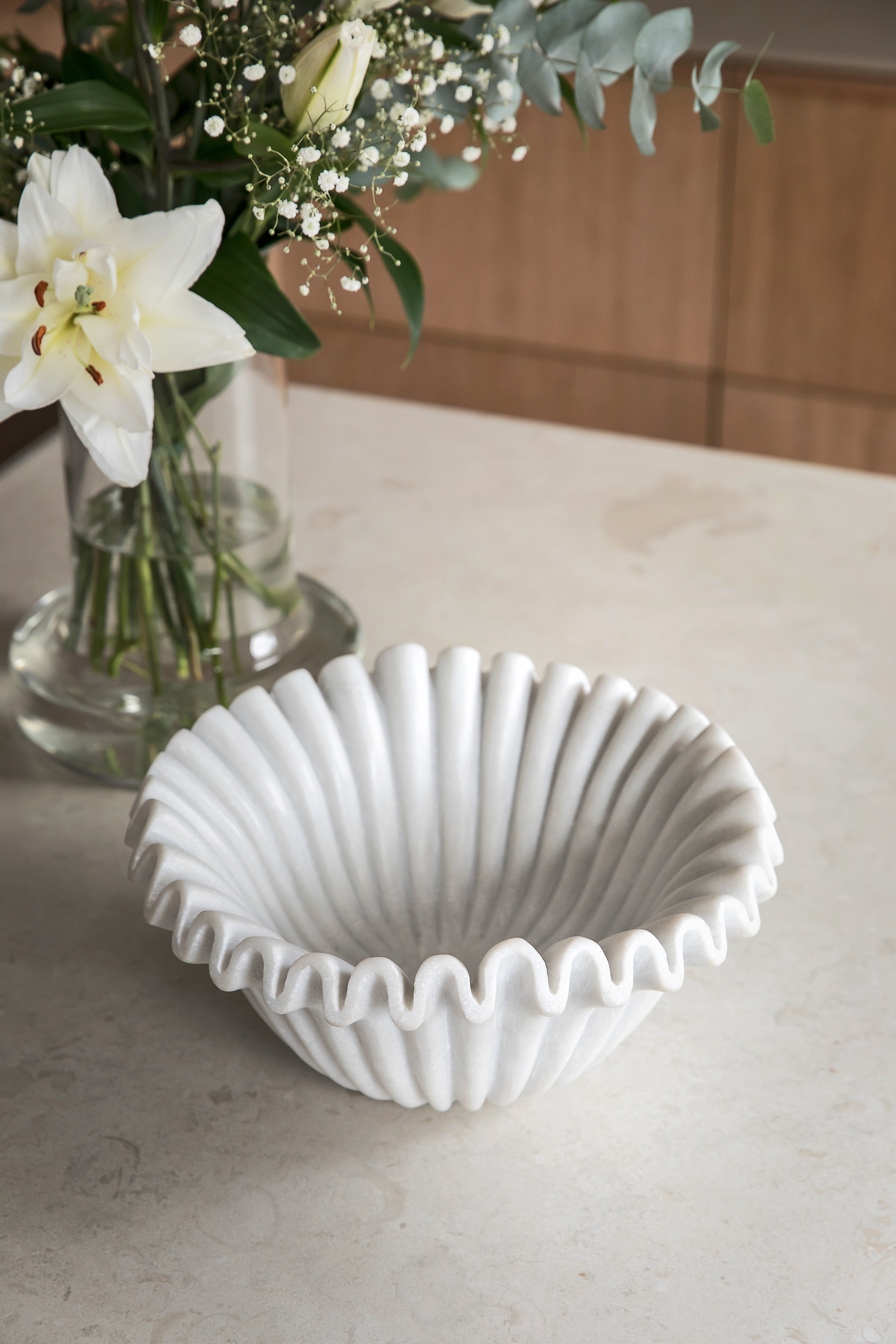 Jakobsdals Anemone Skål White 30cm