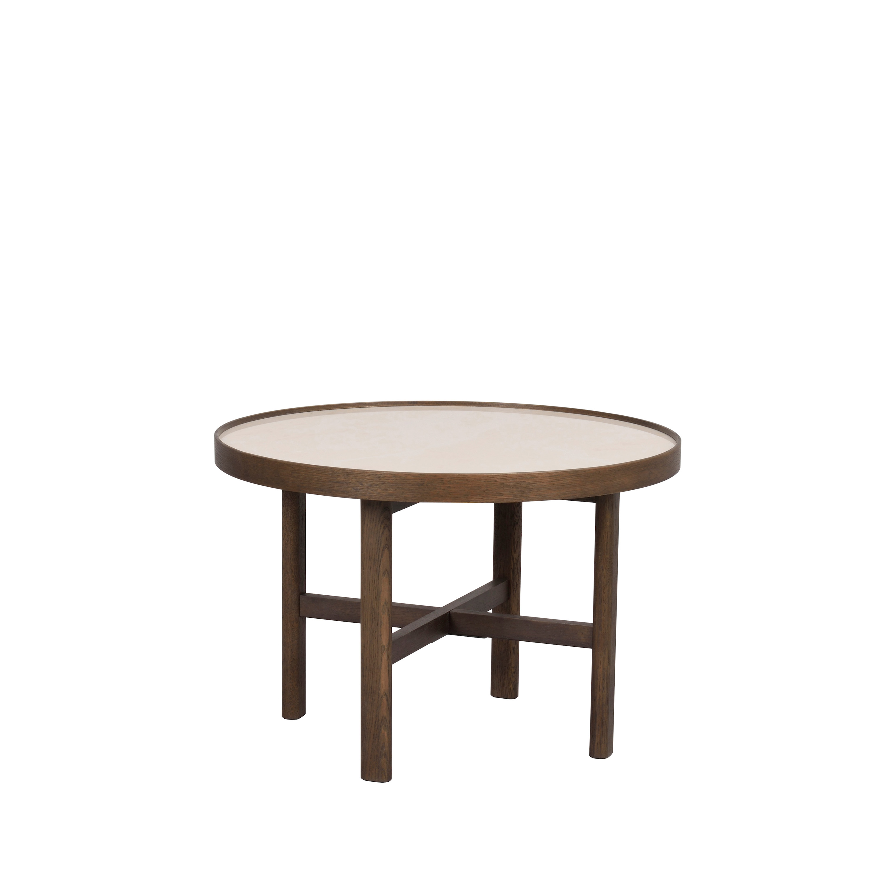 Marsden Couchtisch Beige/Braun Ø60