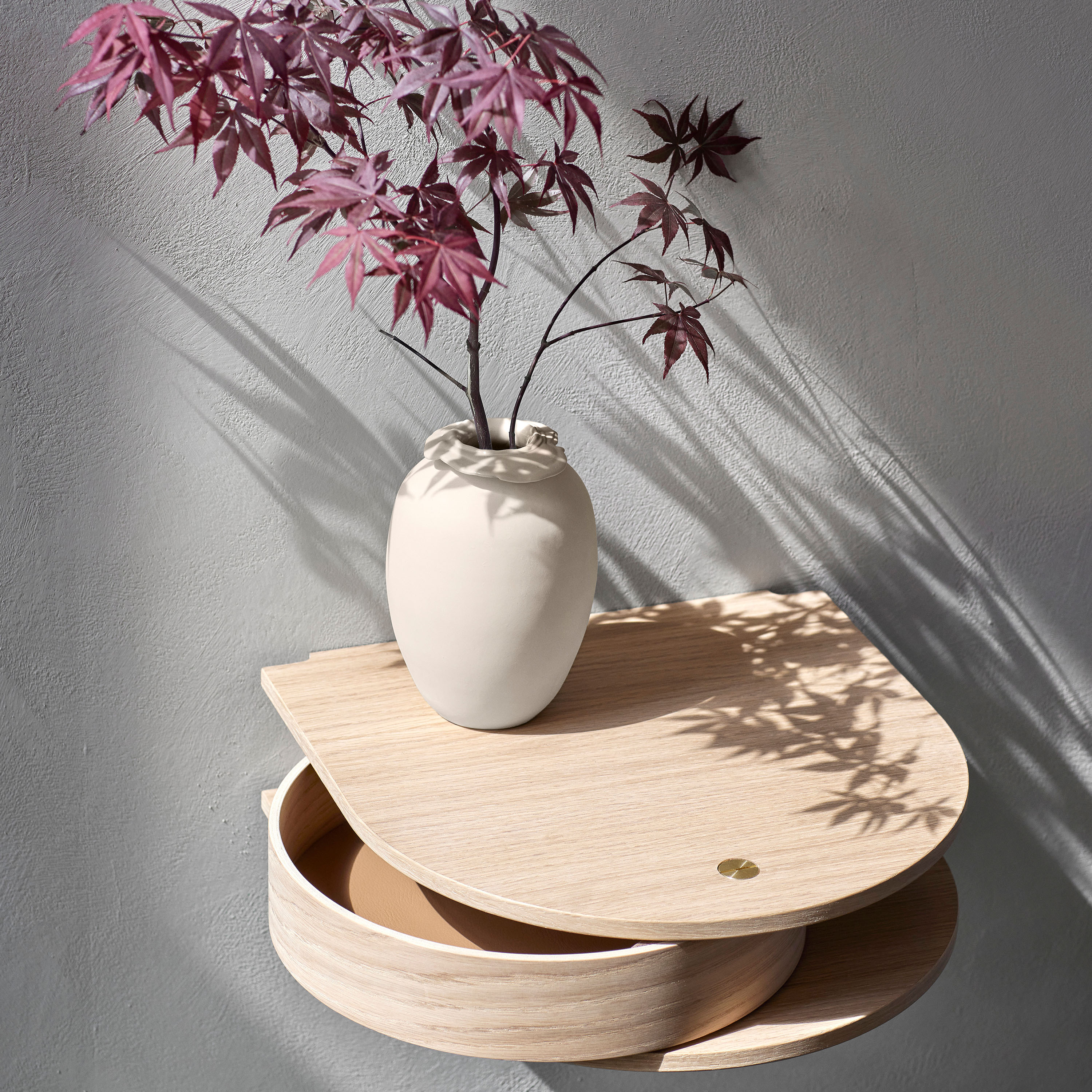 Northern Valet Wandregal Light Oiled Oak Small