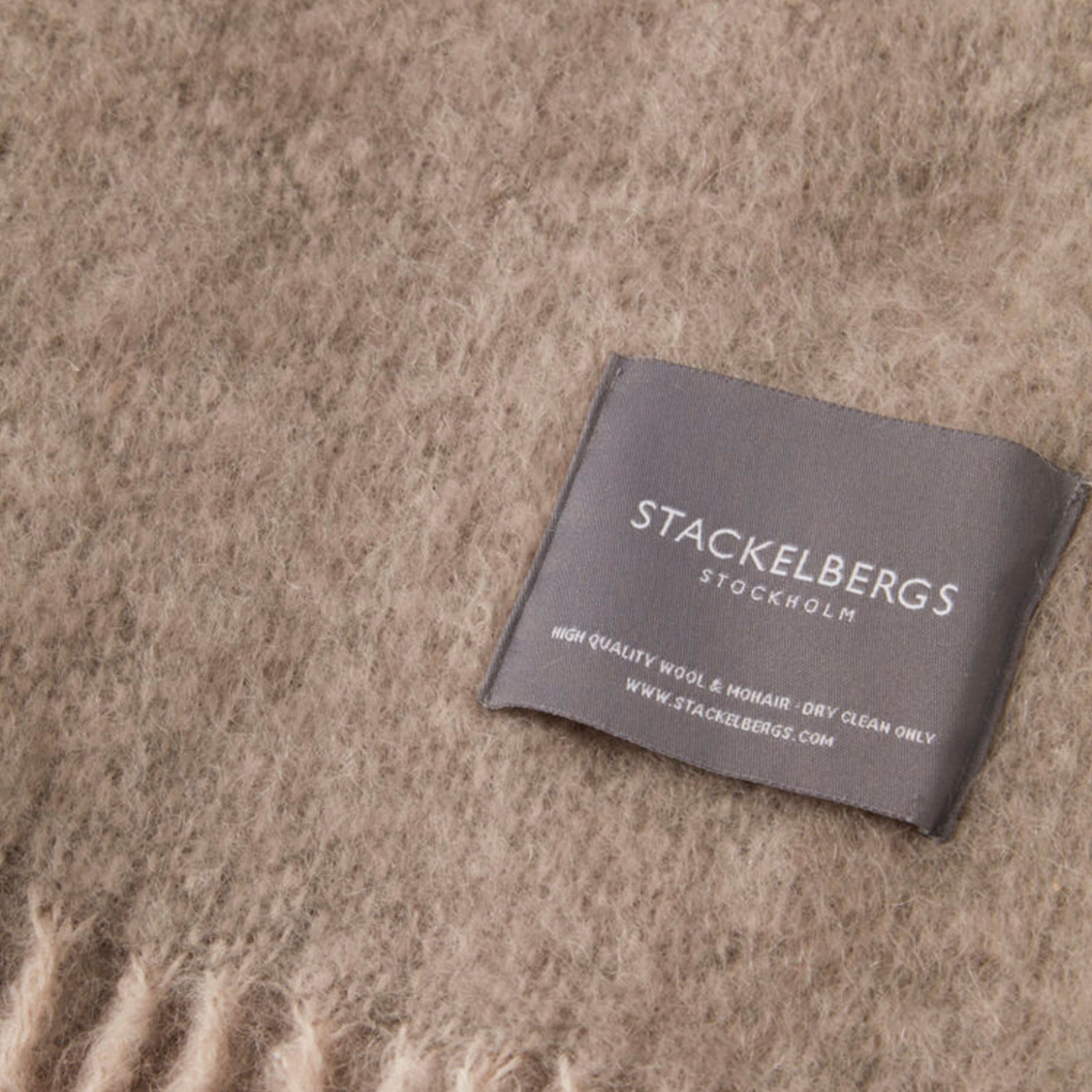 Stackelbergs Mohair Pläd Light Taupe/Brindle Melange