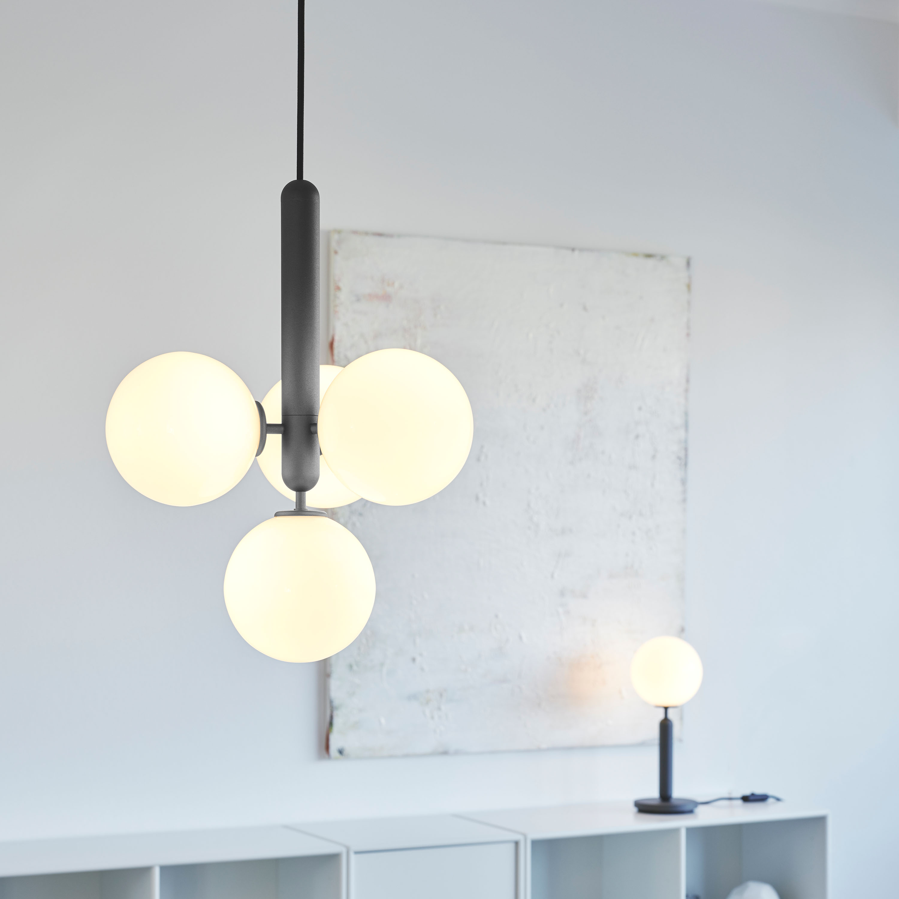 Nuura Miira 4 Taklampa Rock Grey/Opal Ø38
