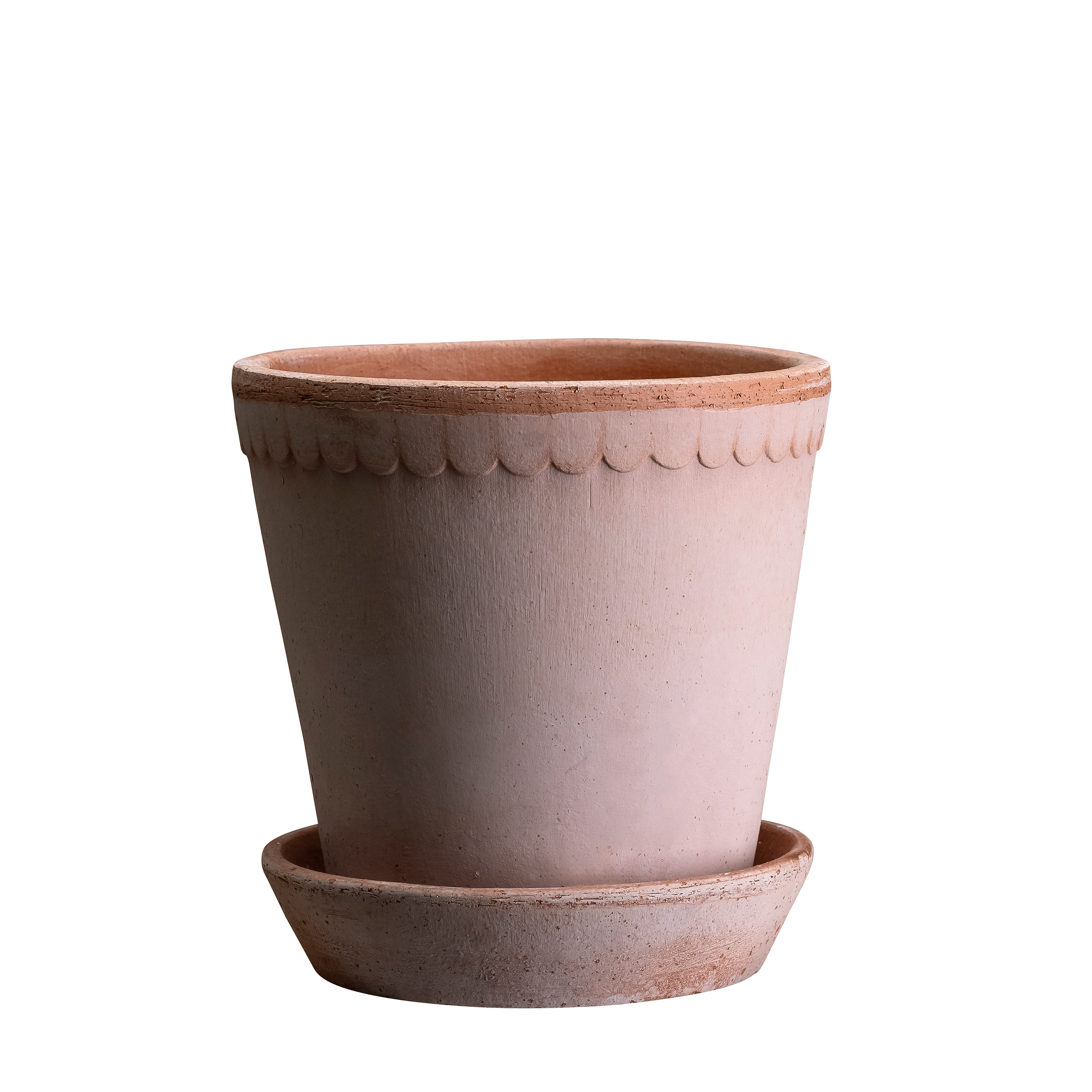 Helena Kruka med fat Raw Rosa Terracotta Ø21