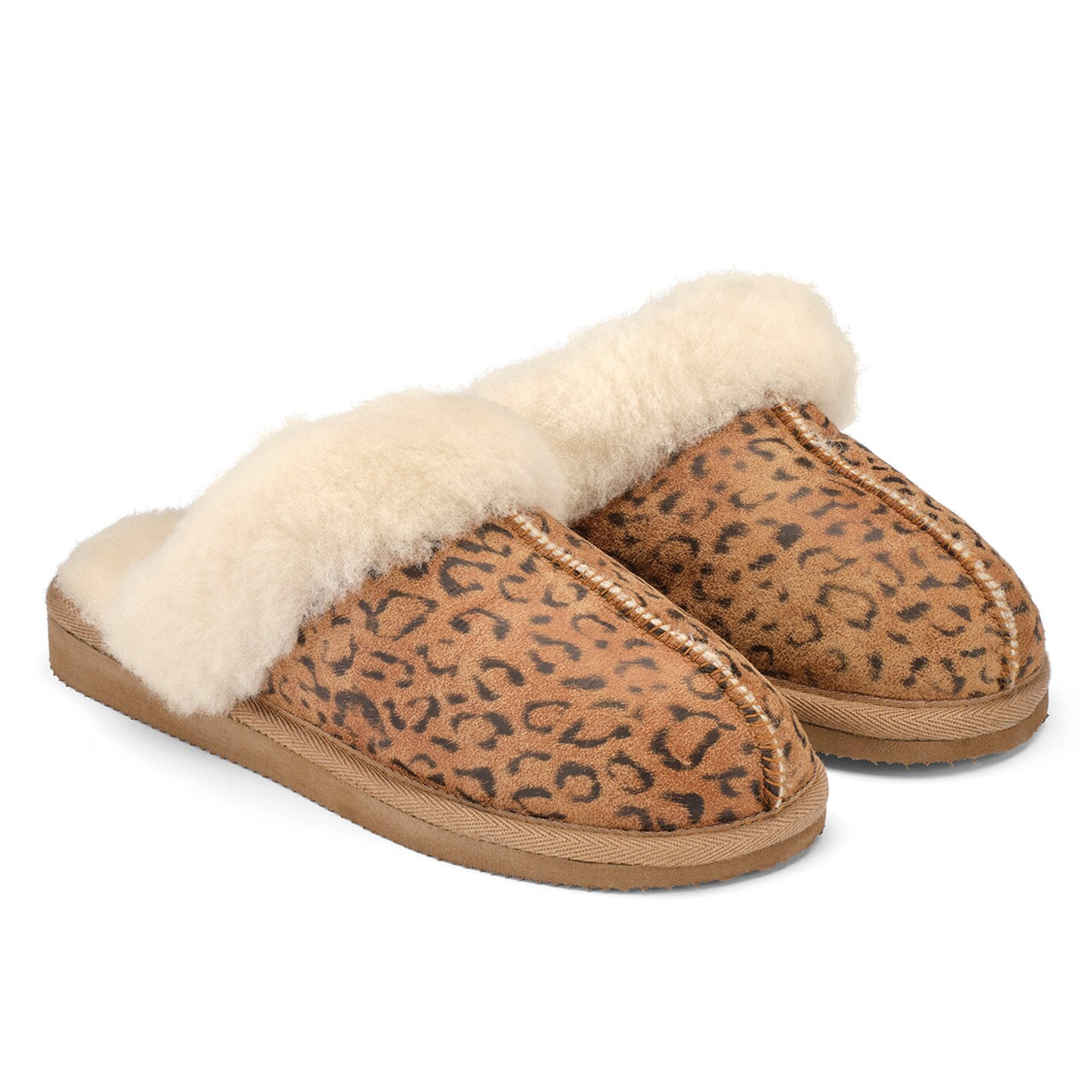 Jessica Hausschuhe Kastanien Leopard 37