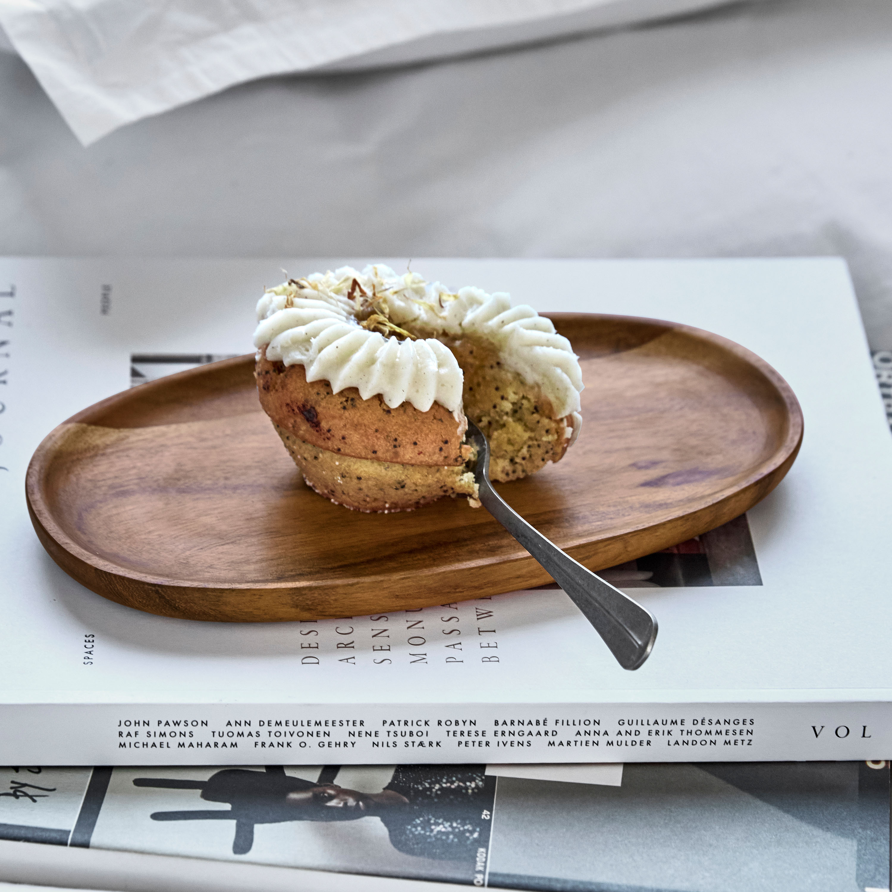 House Doctor Wood Tarjotin Luonnonväri 2 kpl 22 cm