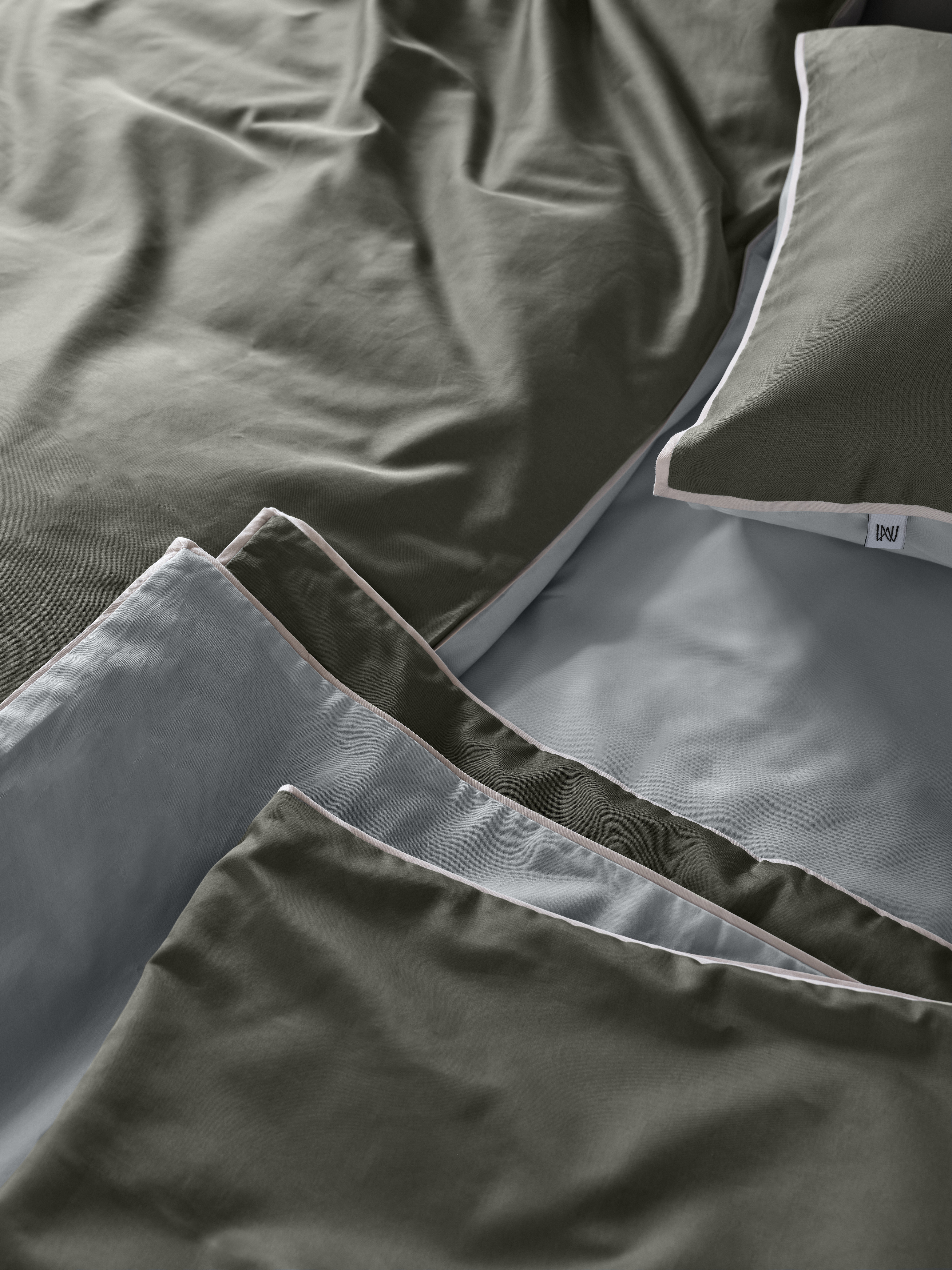 Mille Notti Duetto Örngott Ljusblå/Grön 60x80