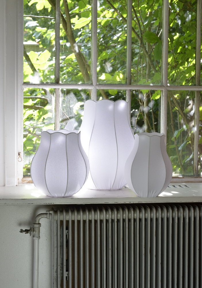 Hallbergs Belysning Tulip Lampskjerm Stretch Hvit Luksus Ø30