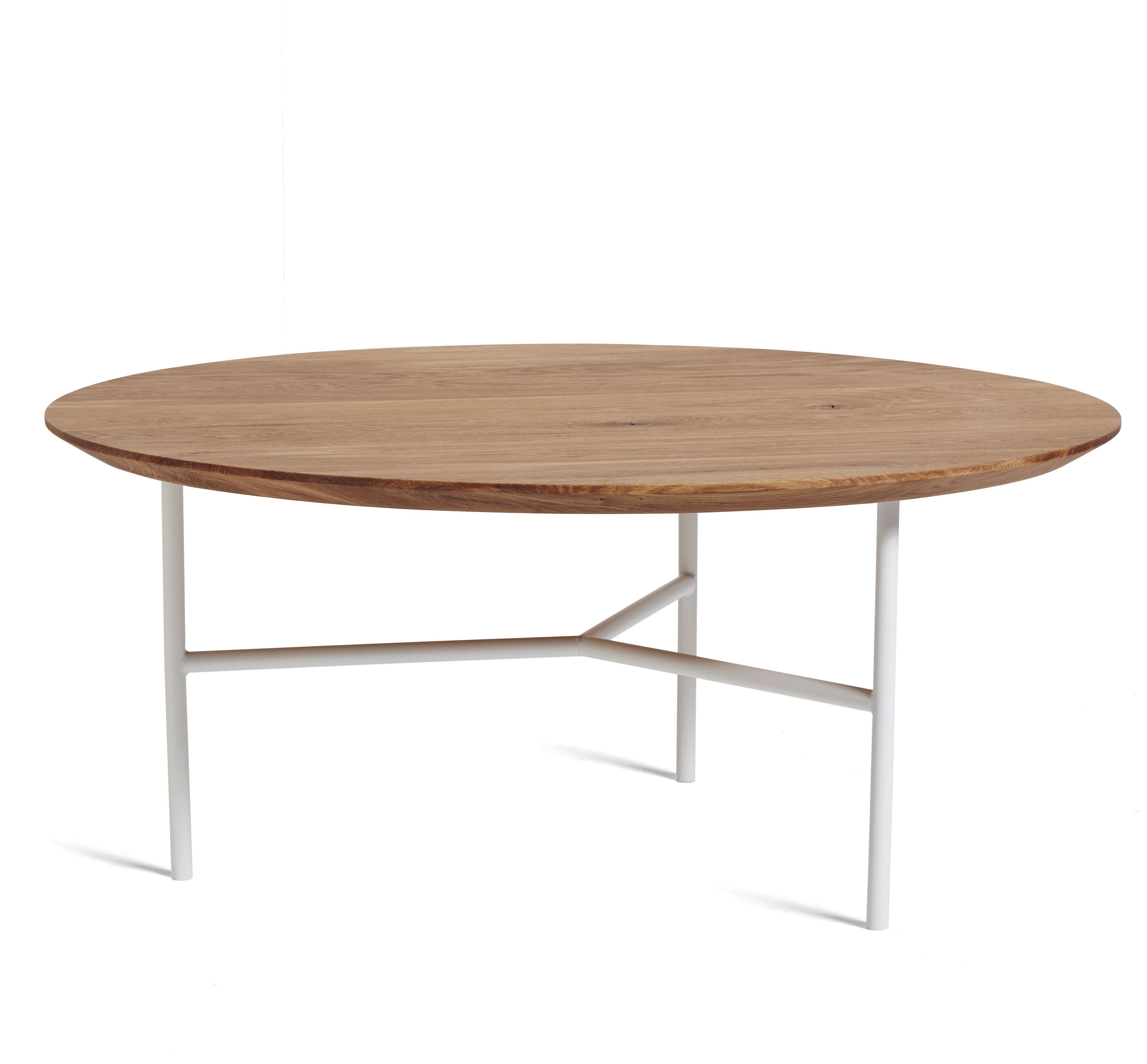 Tribeca Soffbord Oljad Ek/Vit Ø80