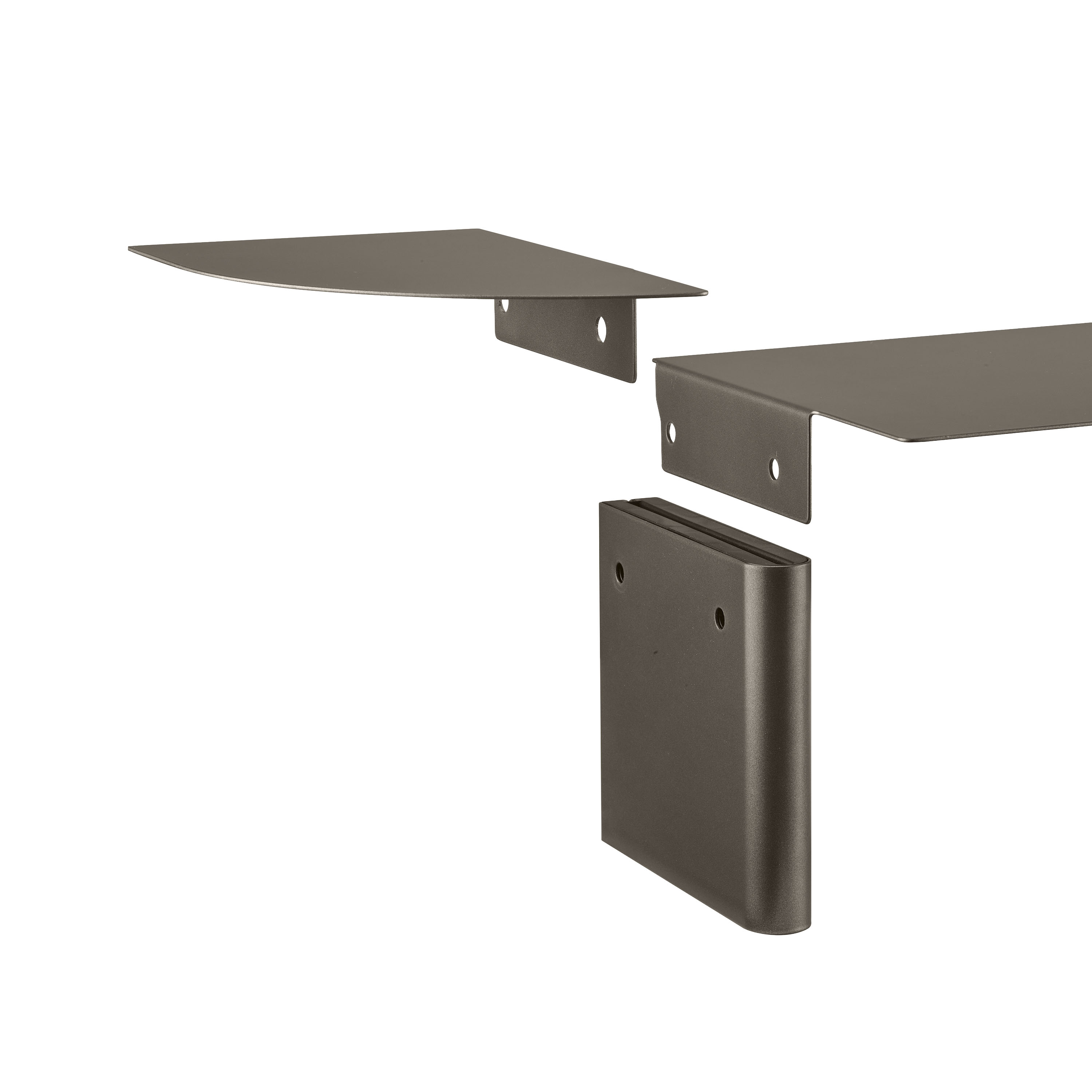 Blomus Oru Vägghylla Burned Metal 14x30