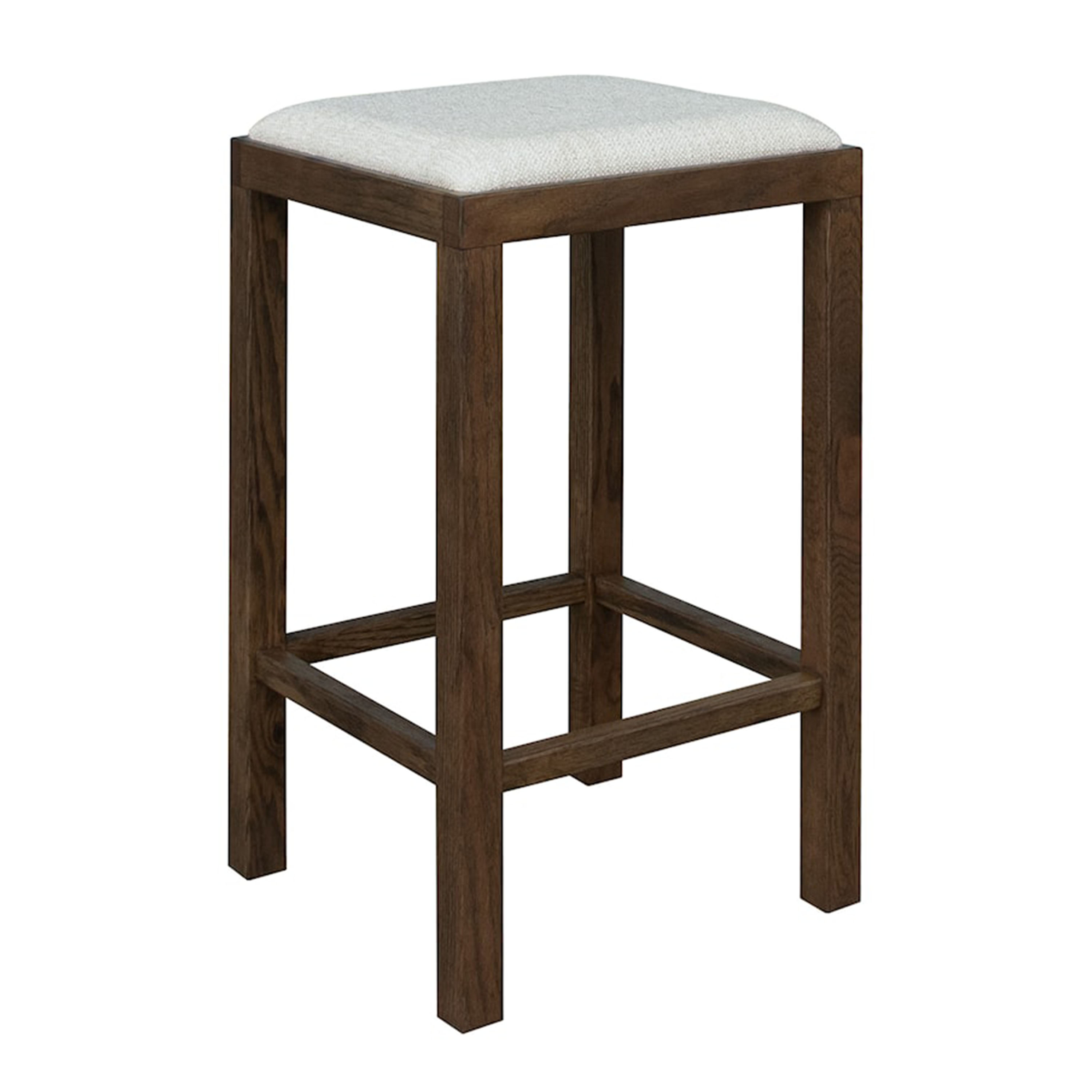 Claudia Bar Stool Brown Stained/White