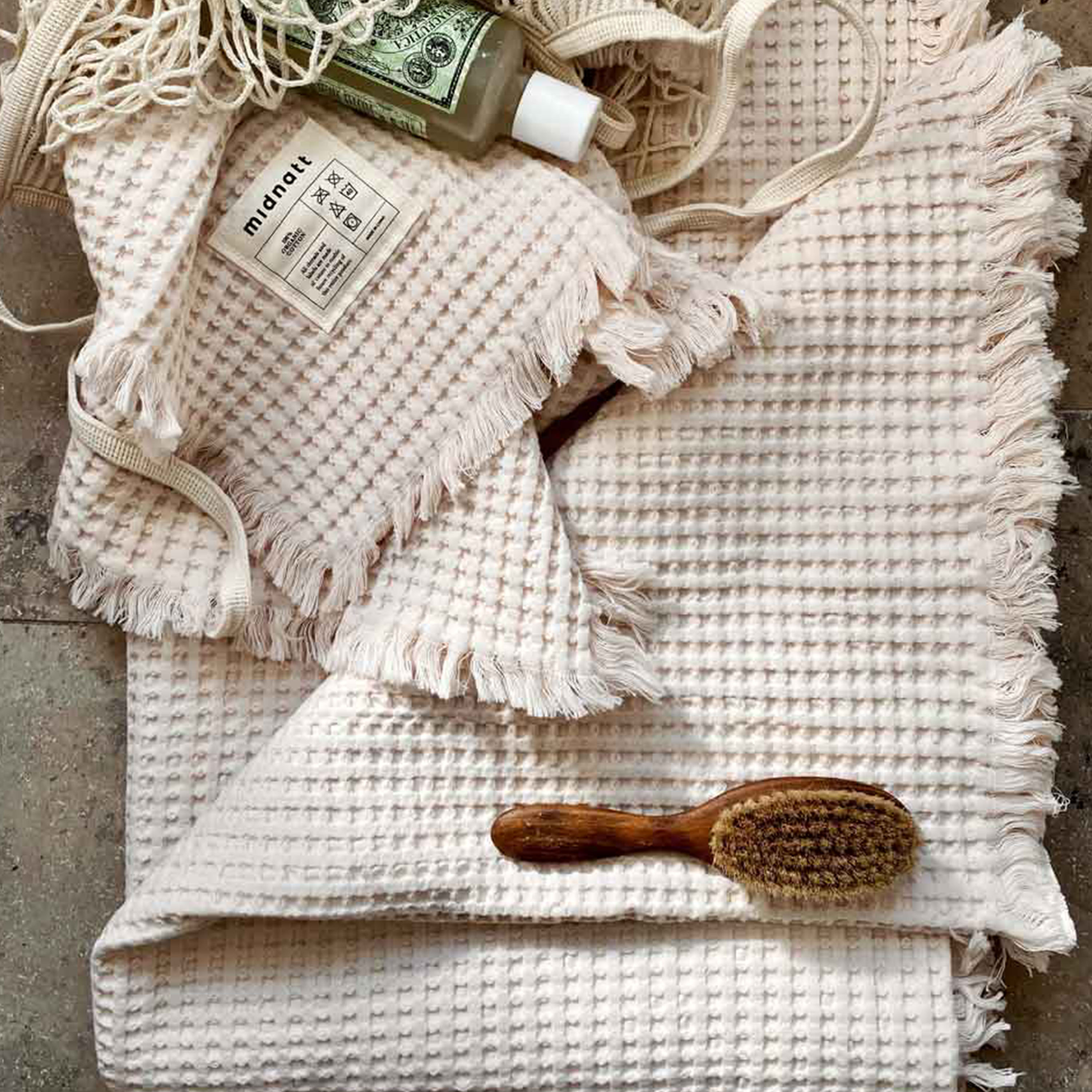 Midnatt Waffle Pyyhe Perlino 50x70