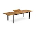 Nydala Matbord Svart/Teak 96x200/280