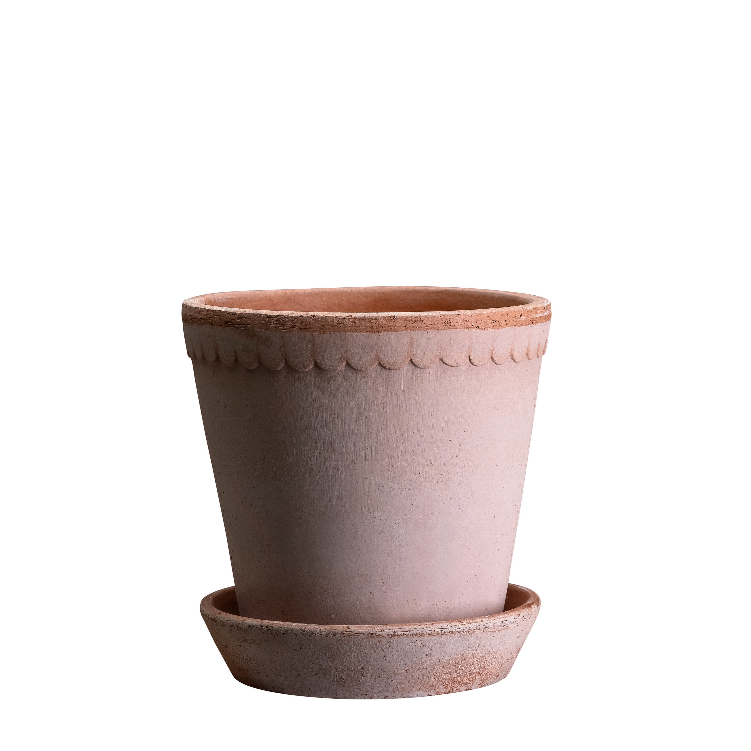 Helena Kruka med fat Raw Rosa Terracotta Ø18