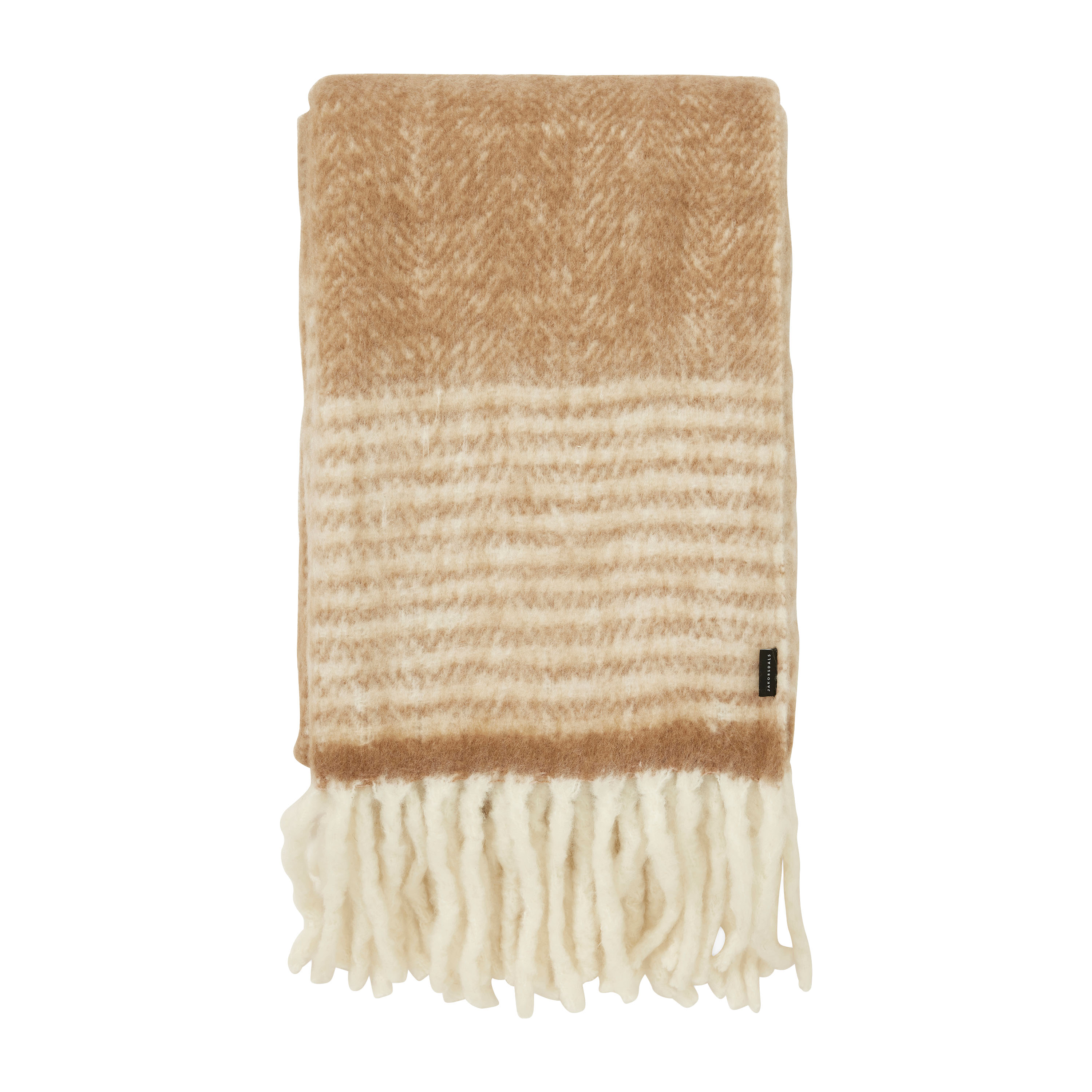Almond Mohair Pledd Beige 130x170