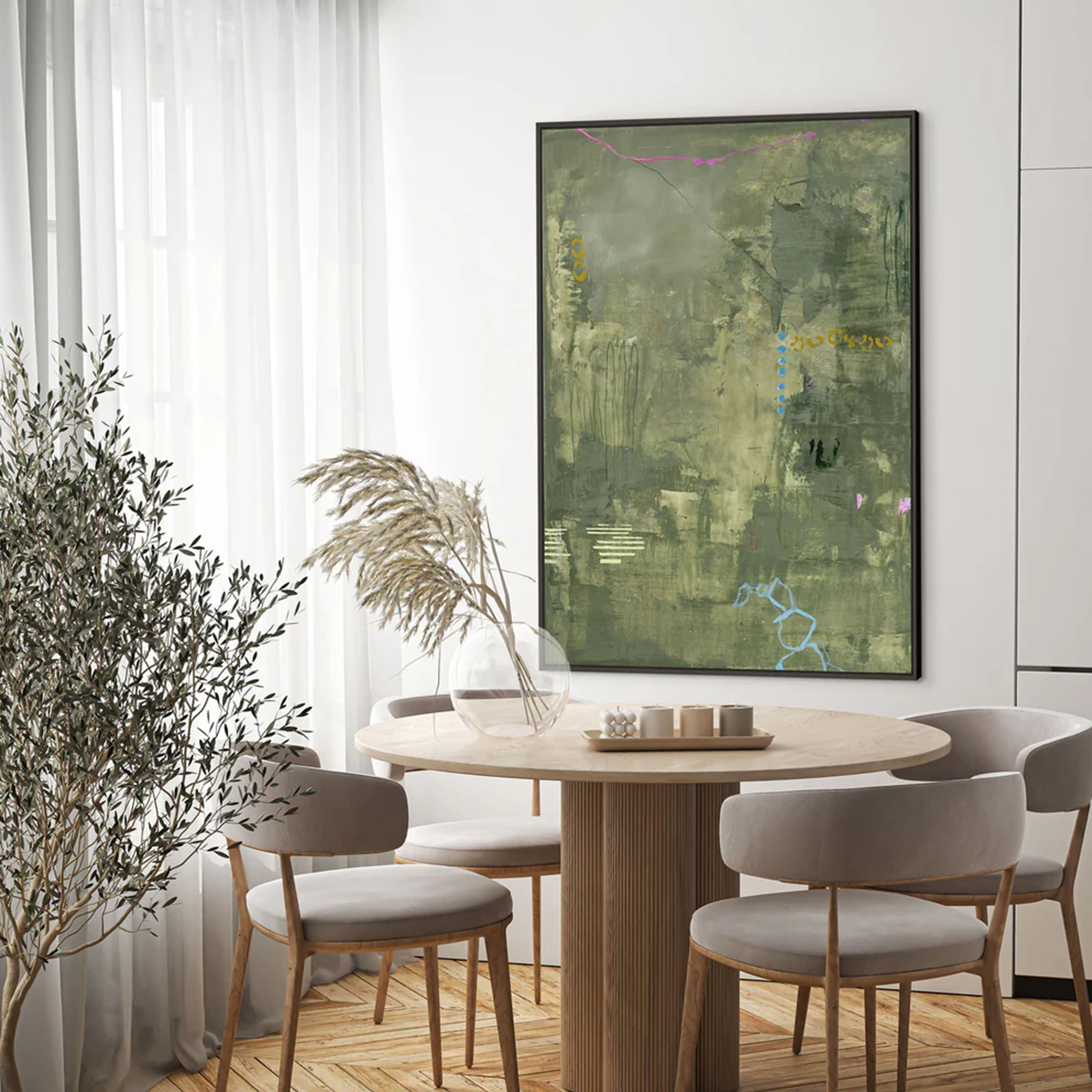 Malerifabrikken Green Petite Bilde Svart Flytende Ramme 90x120