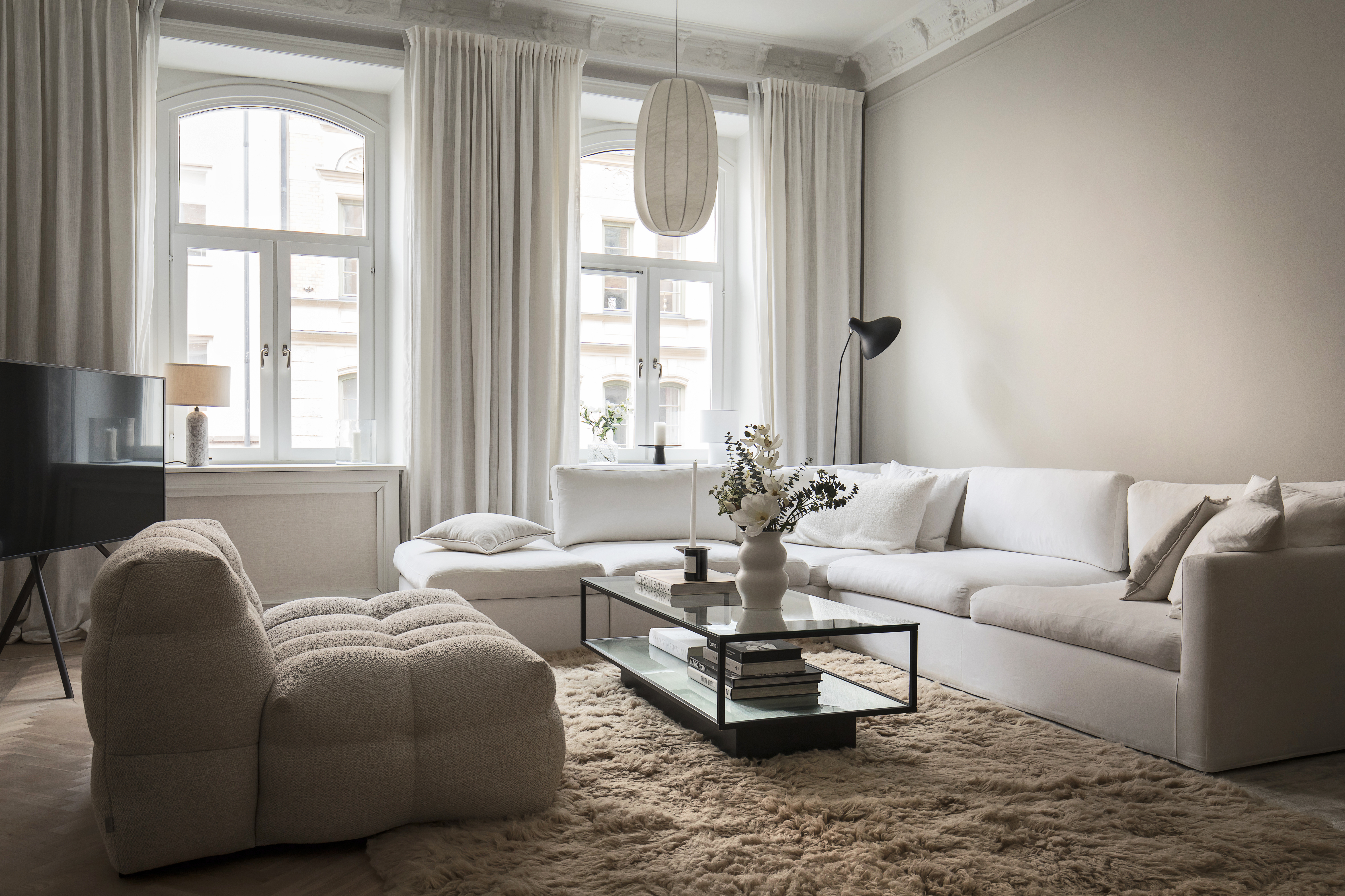 Sleepo Collection Billie Loungestol Beige Bouclé 120cm