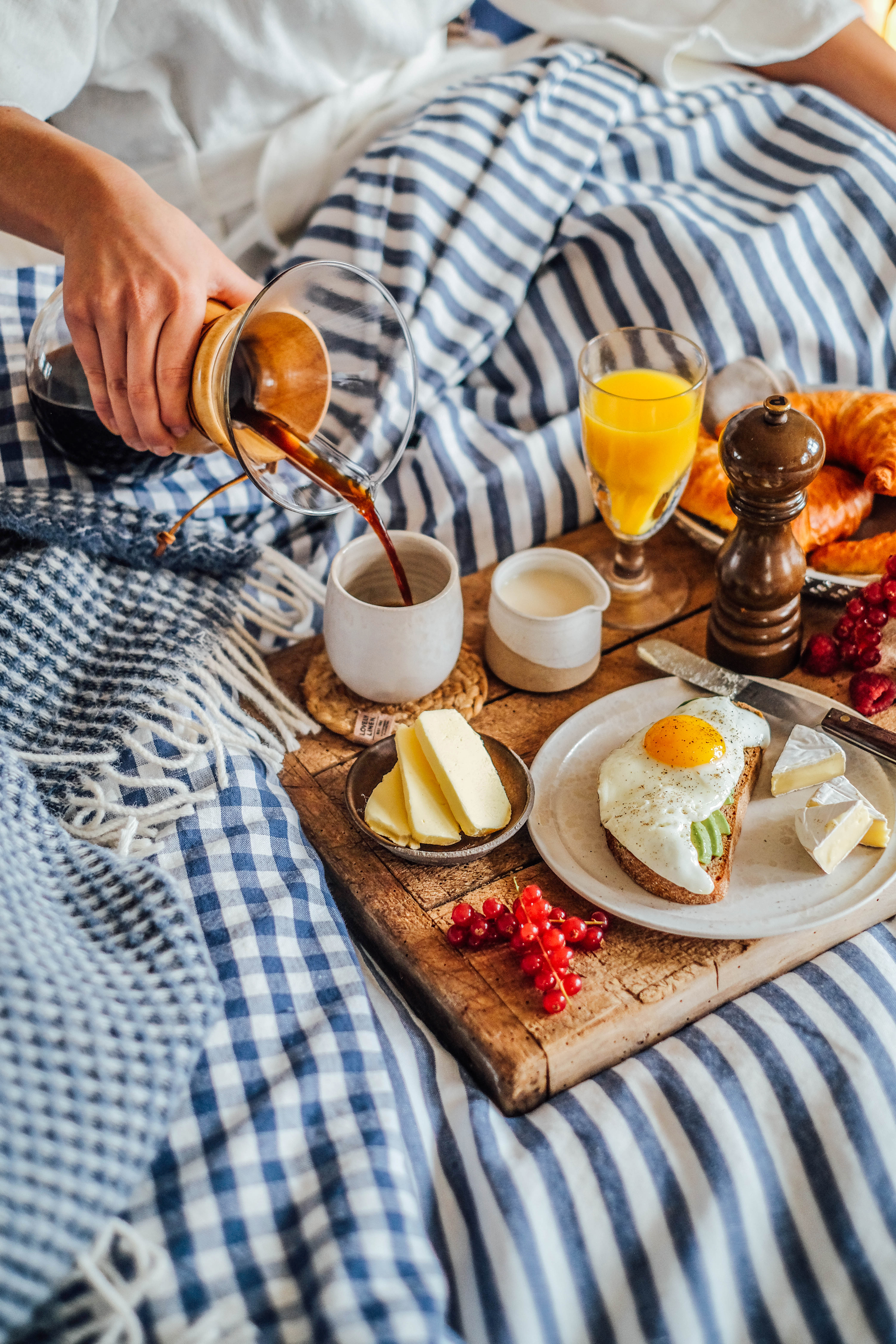 Lovely Linen Misty Påslakan Linne Edge Denim Blue Enkel