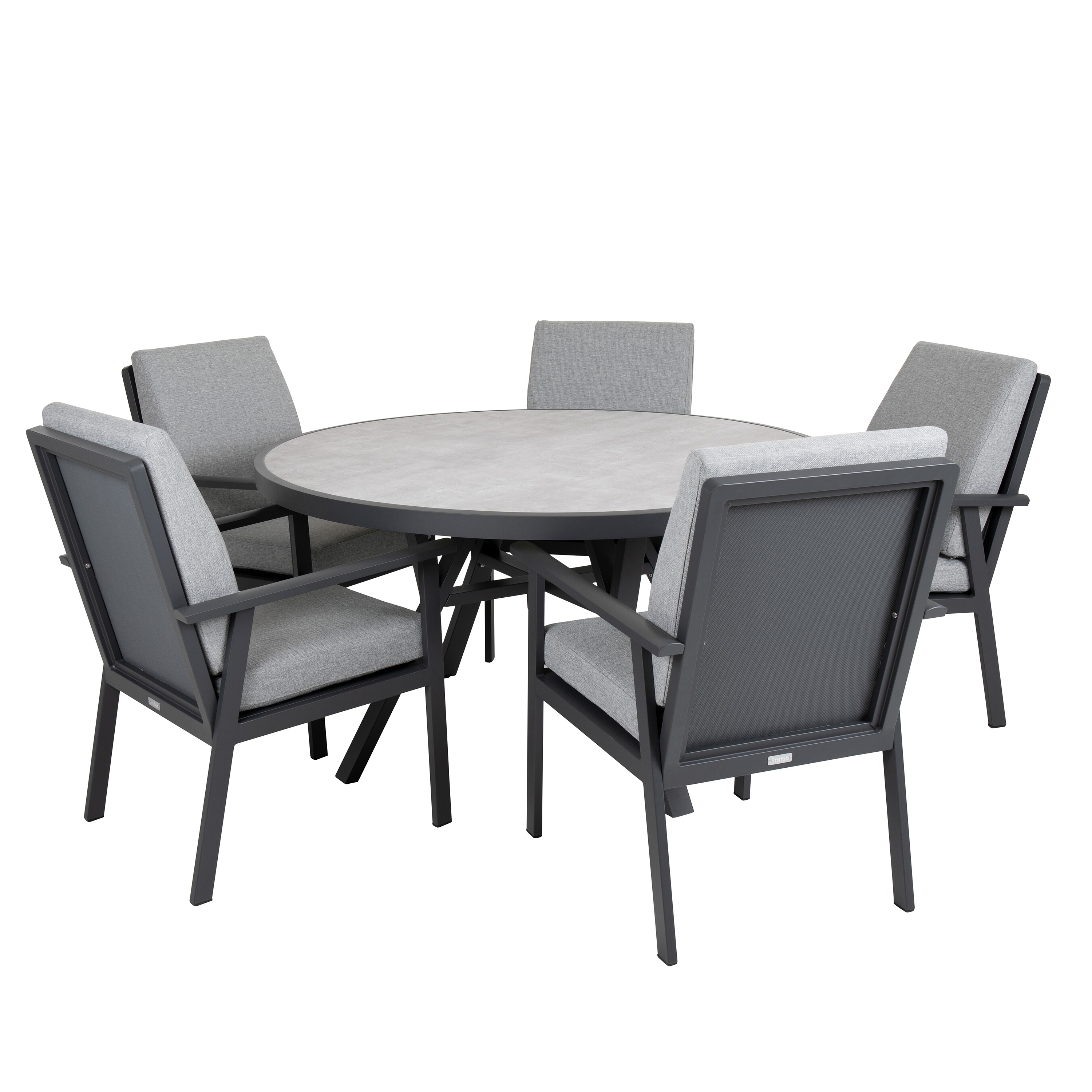 Brafab Samvaro Matbord Antracit Ø140