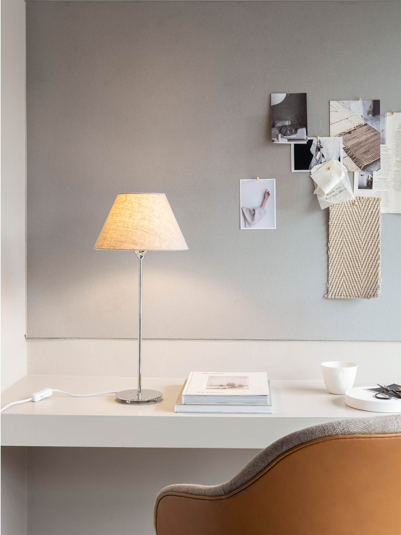 Watt &amp; Veke Line Lampfot Silver 45cm