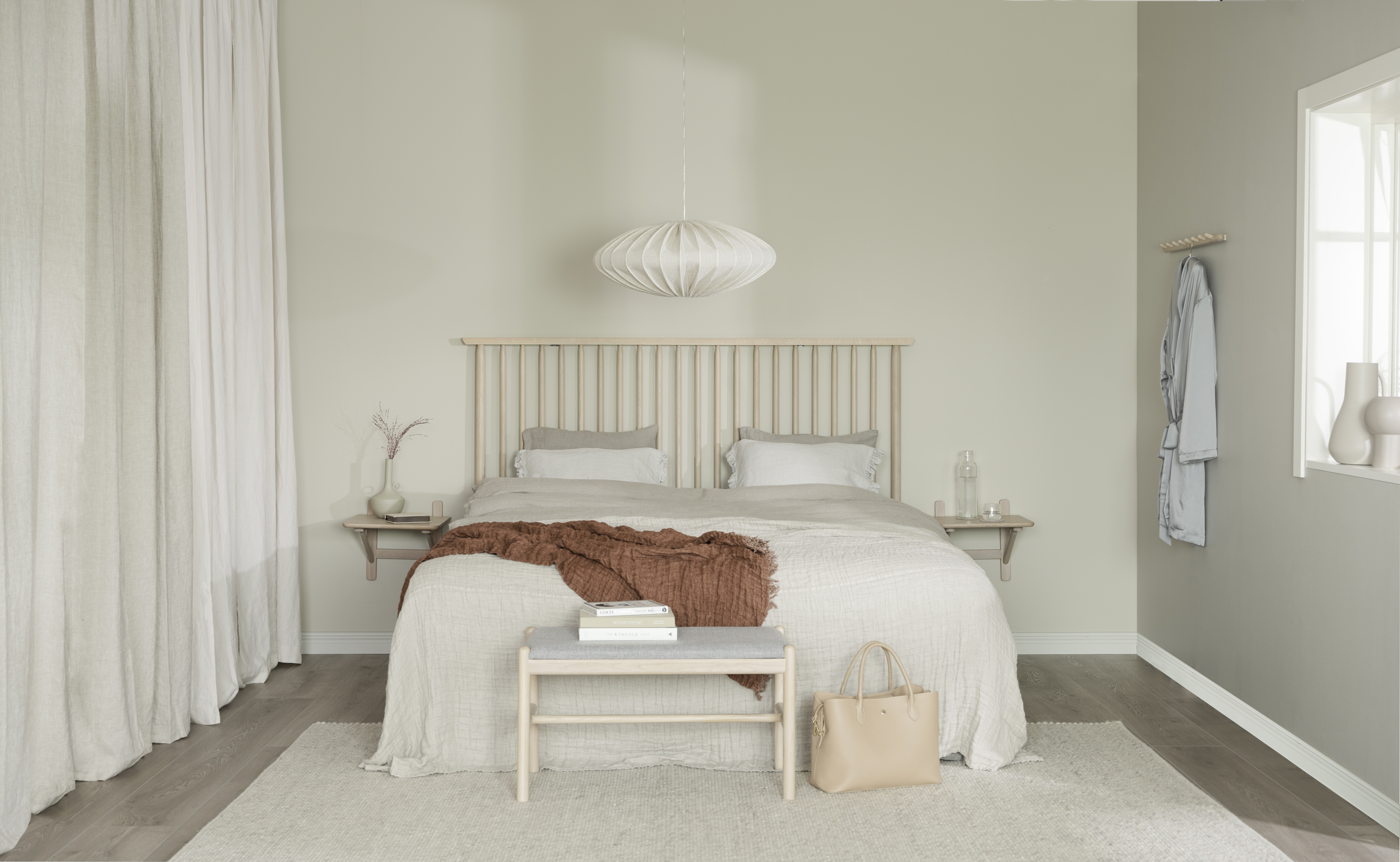 Rowico Home Camrose Sängbord Vitpigmenterad Ek