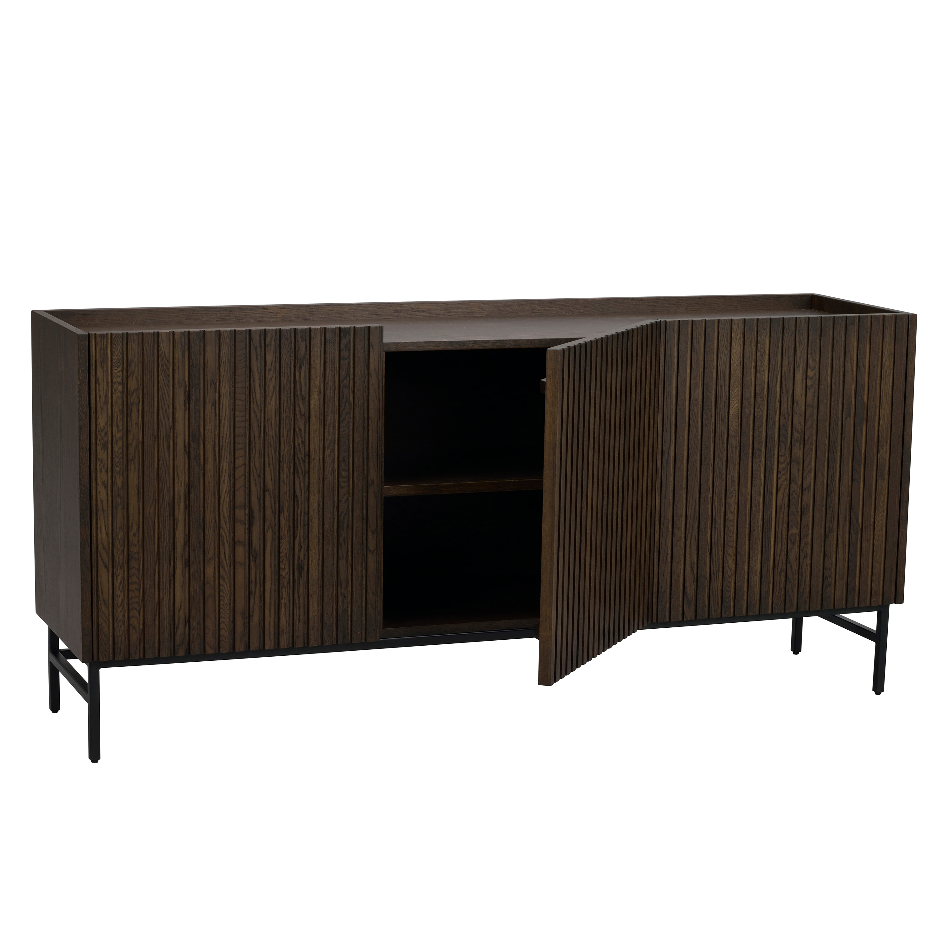 Rowico Home Halifax Sideboard Braun/Schwarz 160cm