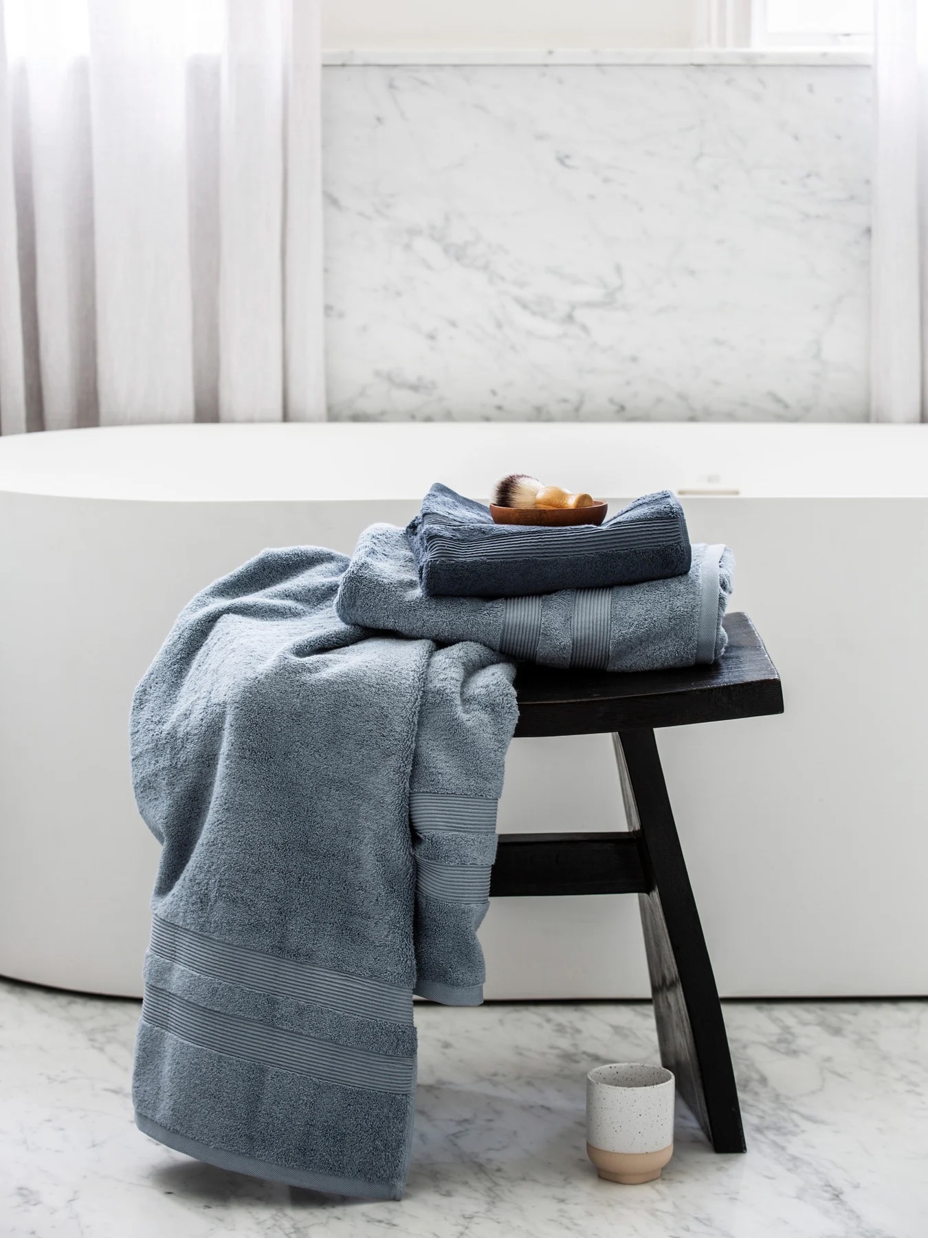 Mille Notti Fontana Handduk EKO Ljusblå 70x140