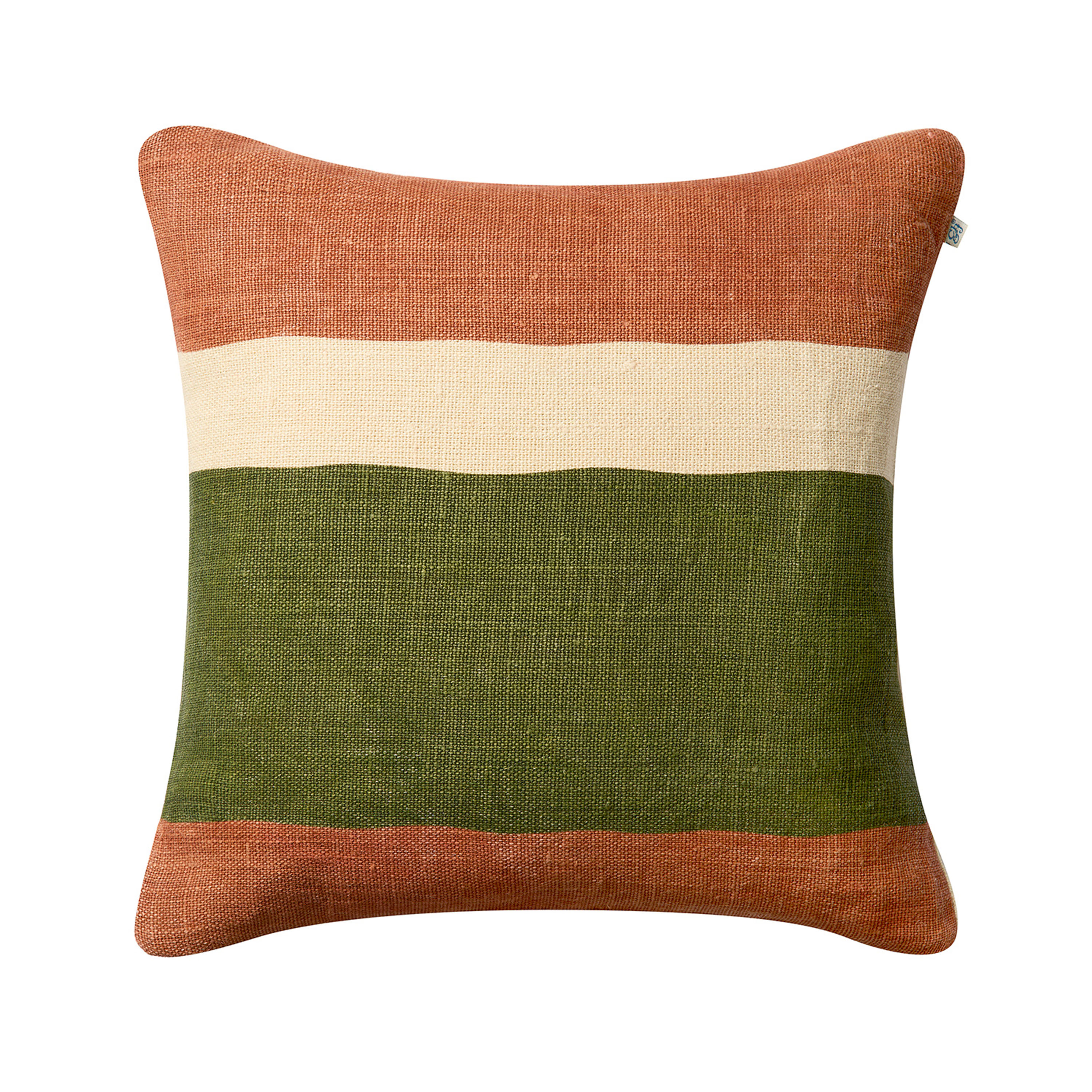 Chhatwal & Jonsson - Manali Kuddfodral Apricot Orange/Cactus Green 50x50 - Grön