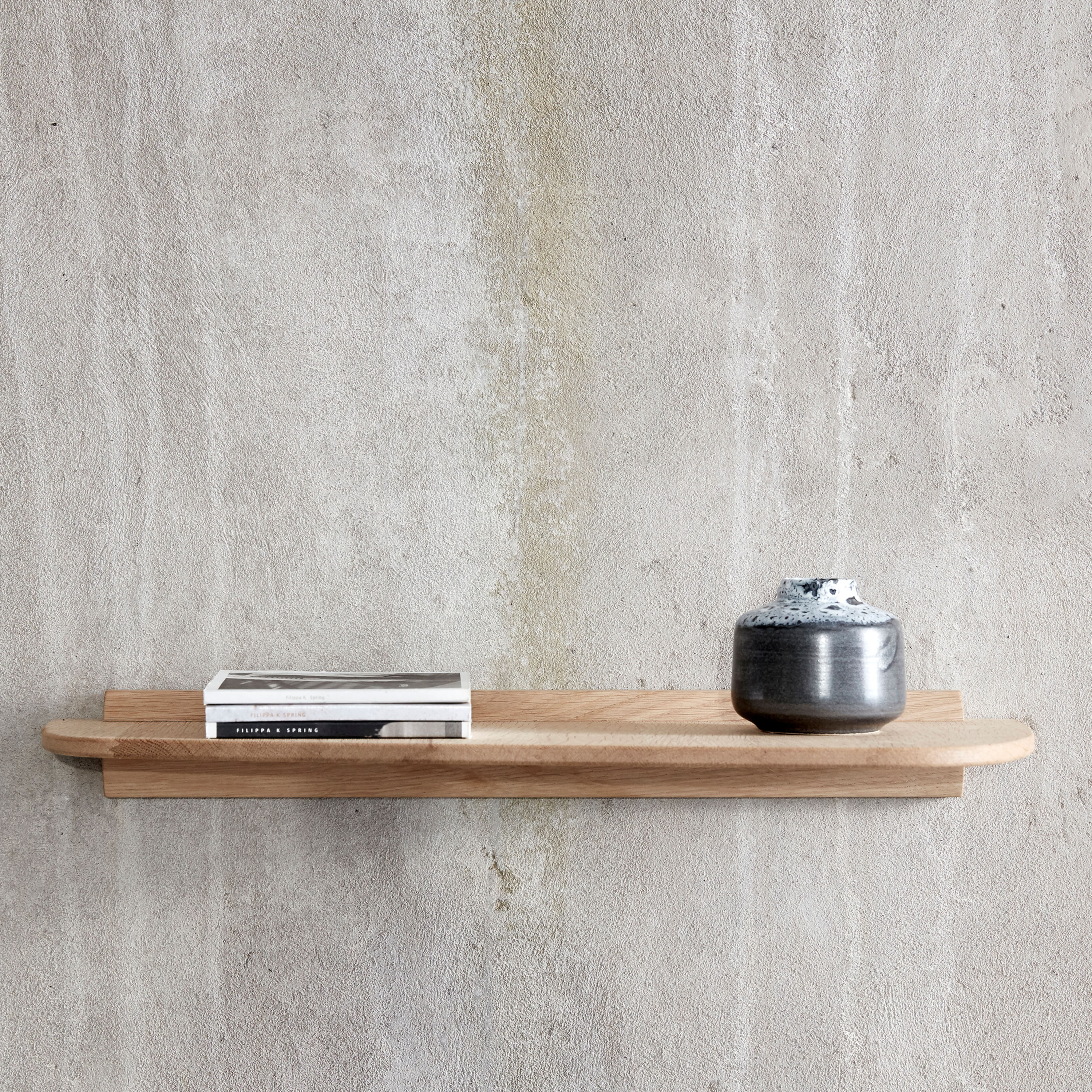 Andersen Furniture Shelf 2 Seinähylly Valkopigmentoitu Tammi 59x25