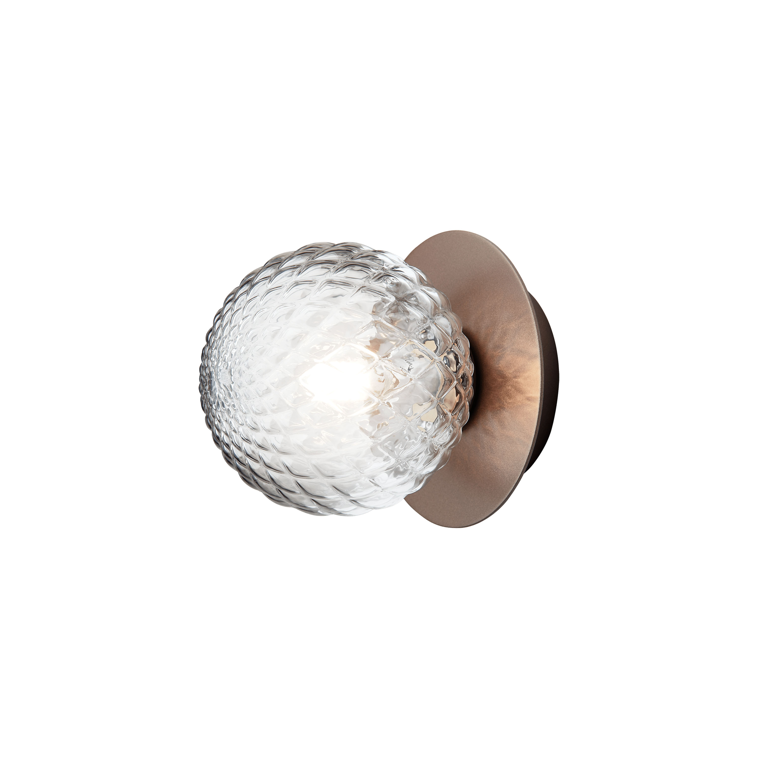 Liila 1 Vägg-/taklampa Dark Bronze/Optic Clear Small