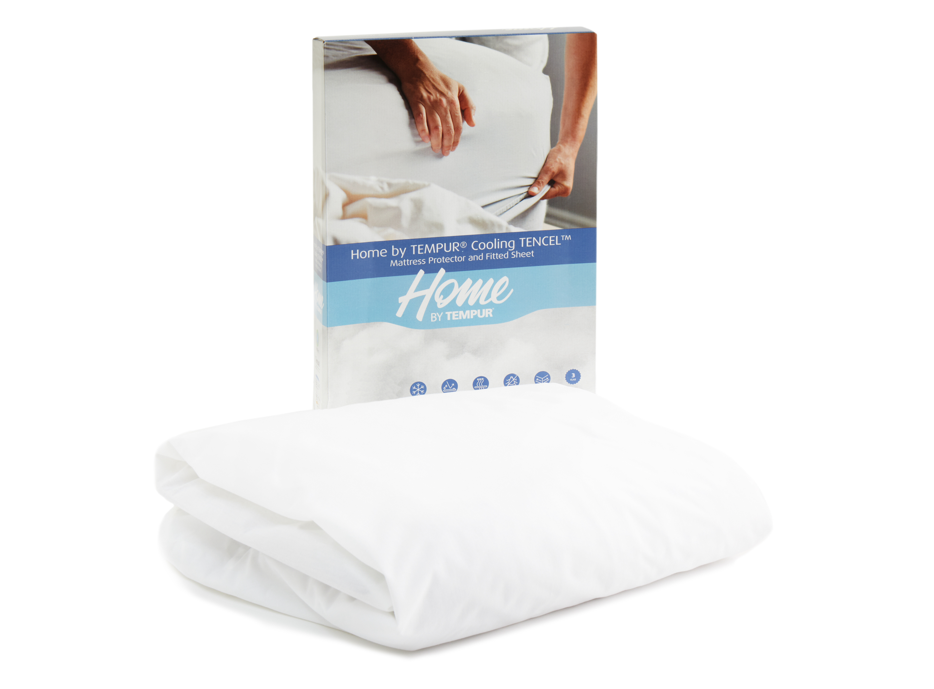Tempur - Madrasskydd Tencel Svalt 19-27cm 180x200 - Vit