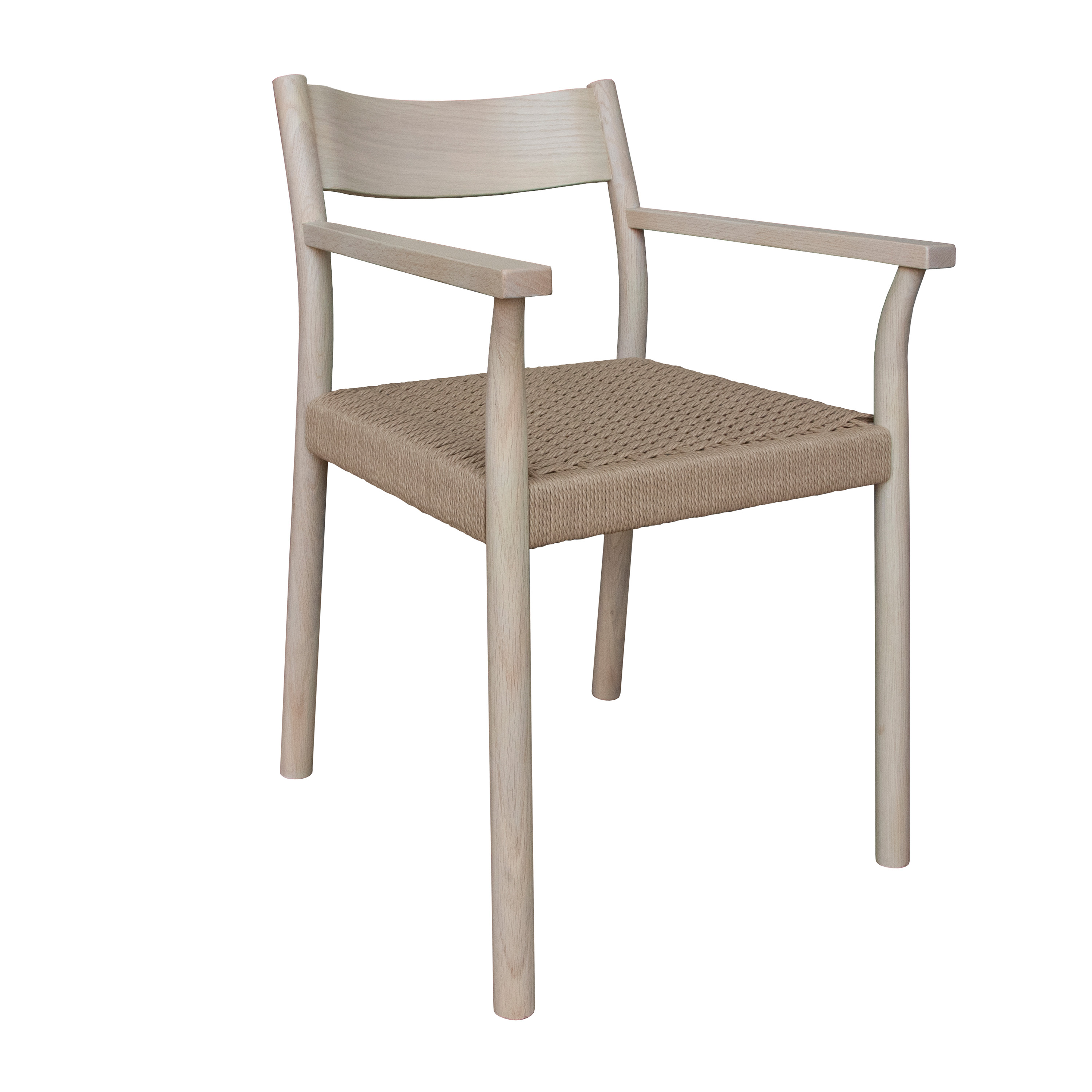 Sleepo Collection - Colin Spisestol med Armlener Hvitoljet Eik - Spisestoler