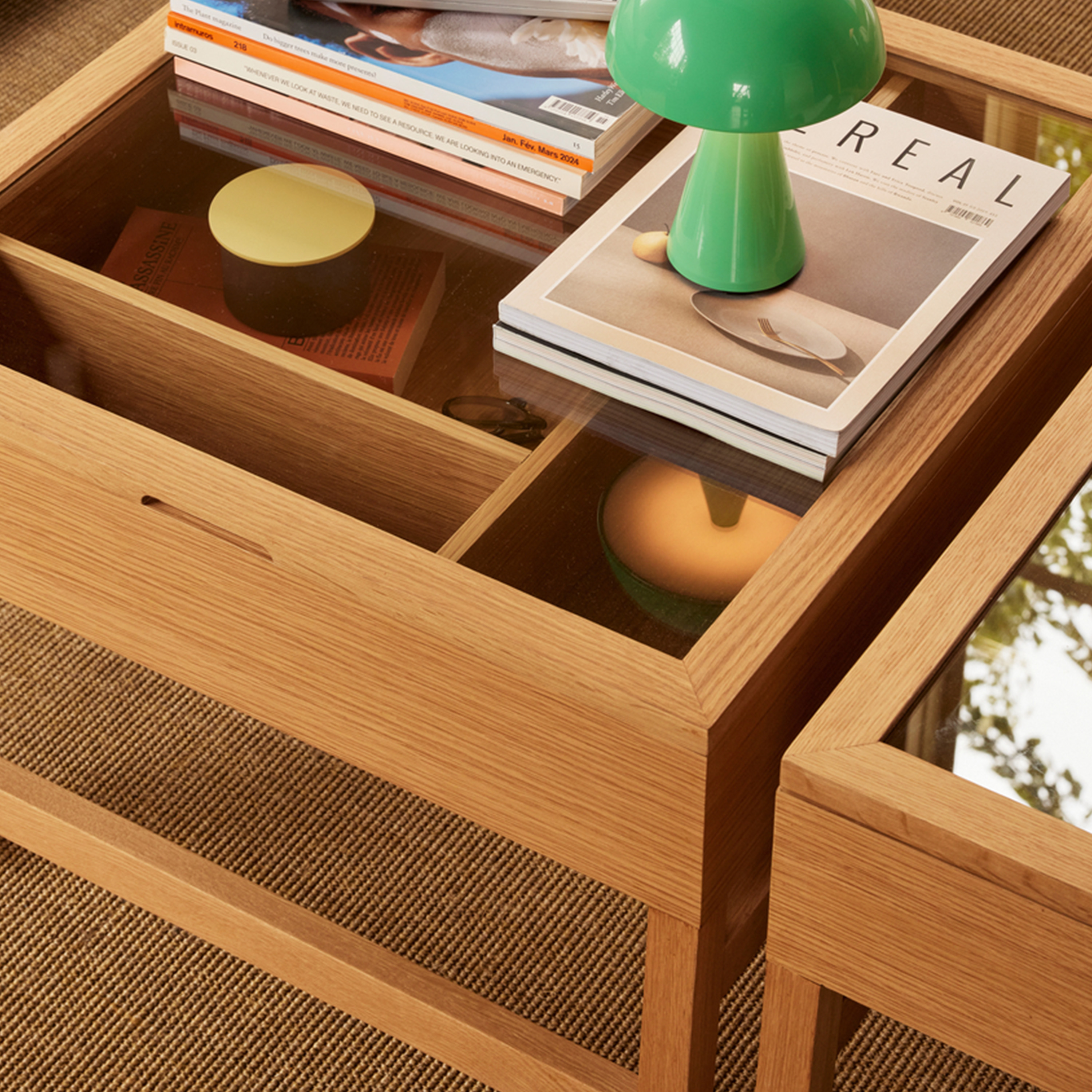 Hübsch Glitz Sofabord Natural 60cm