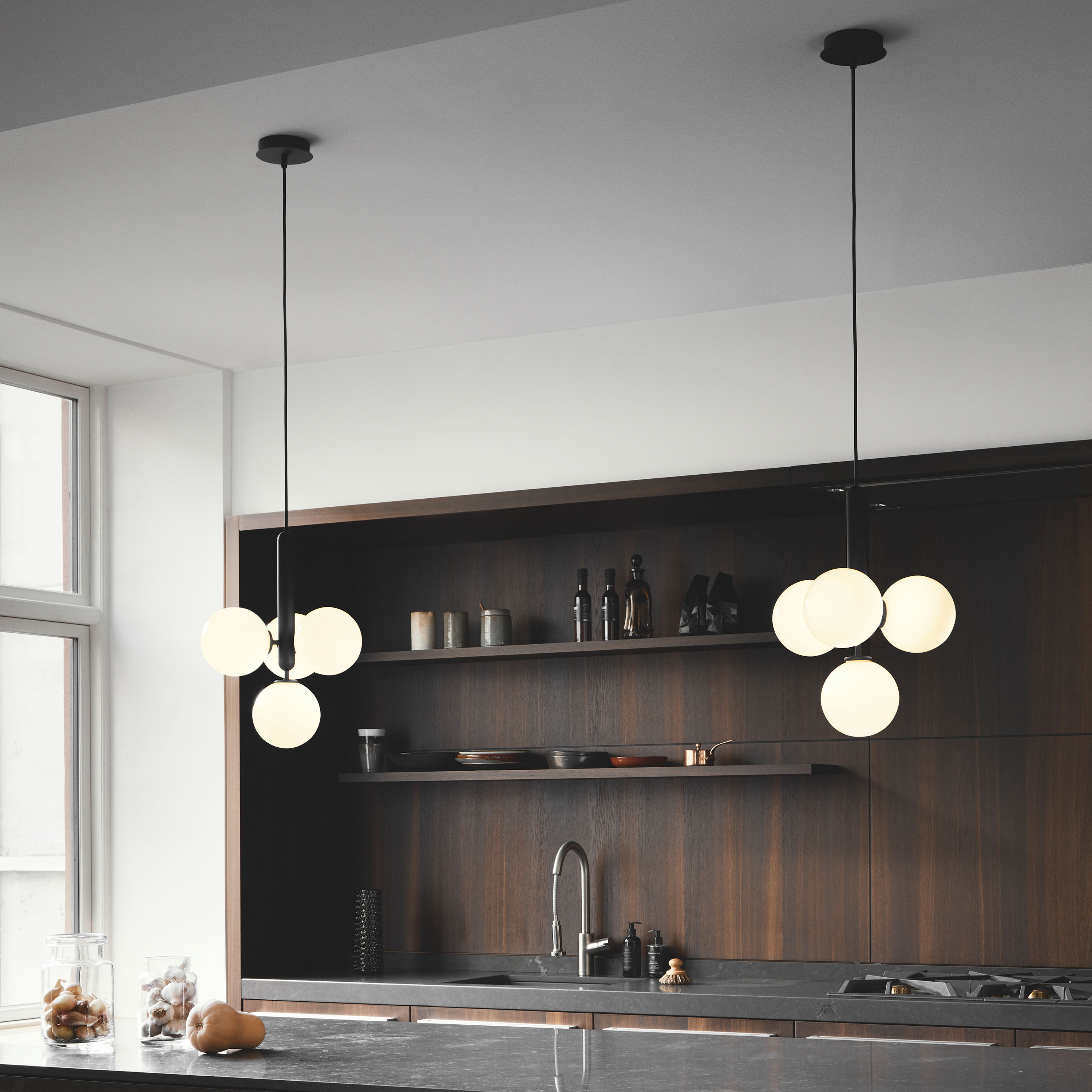 Nuura Miira 4 Taklampa Rock Grey/Opal Ø38