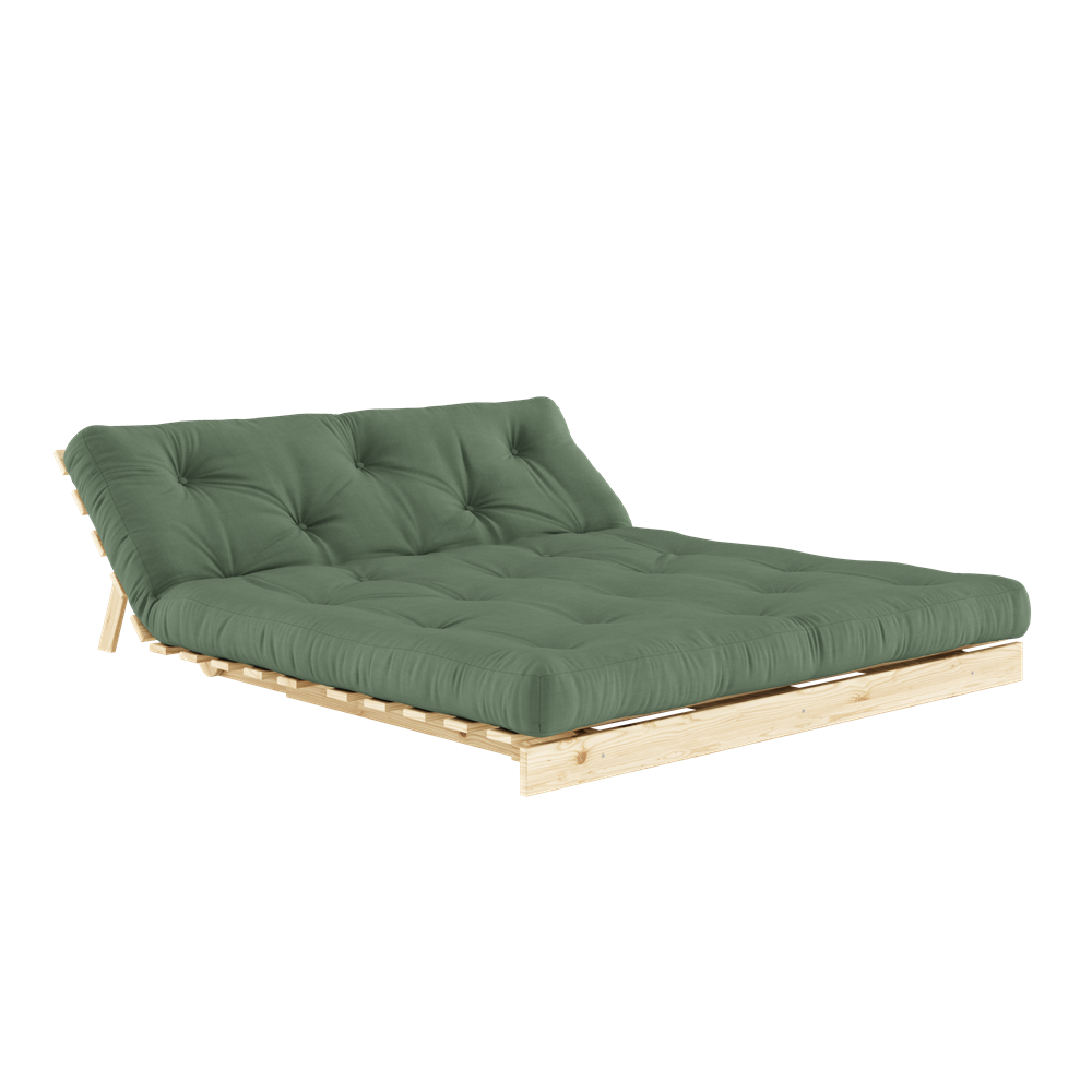 Karup Design Roots Bäddsoffa Natur/Olive Green 160cm