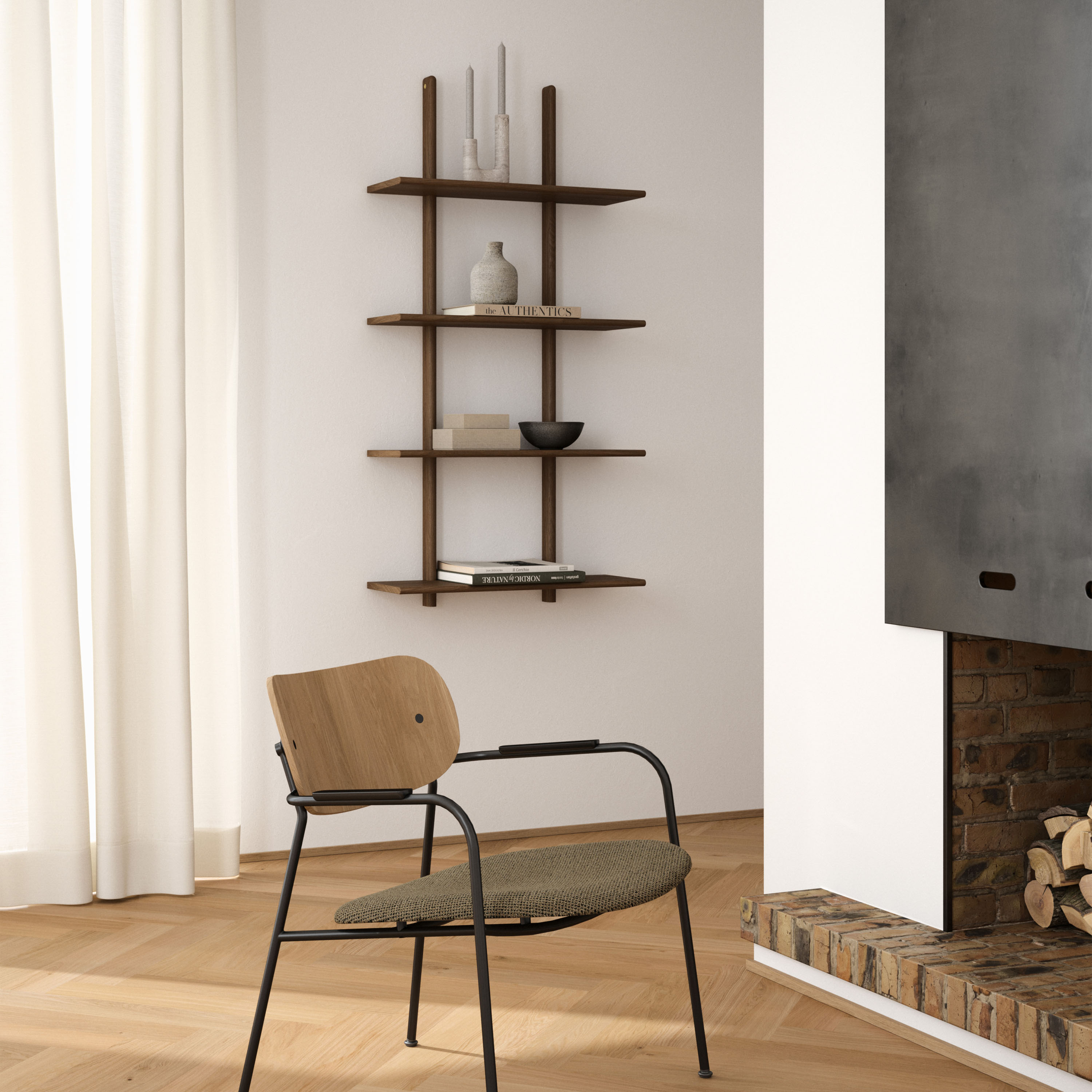 Andersen Furniture Essence Vegghylle Røkt Oljet Eik 70x140