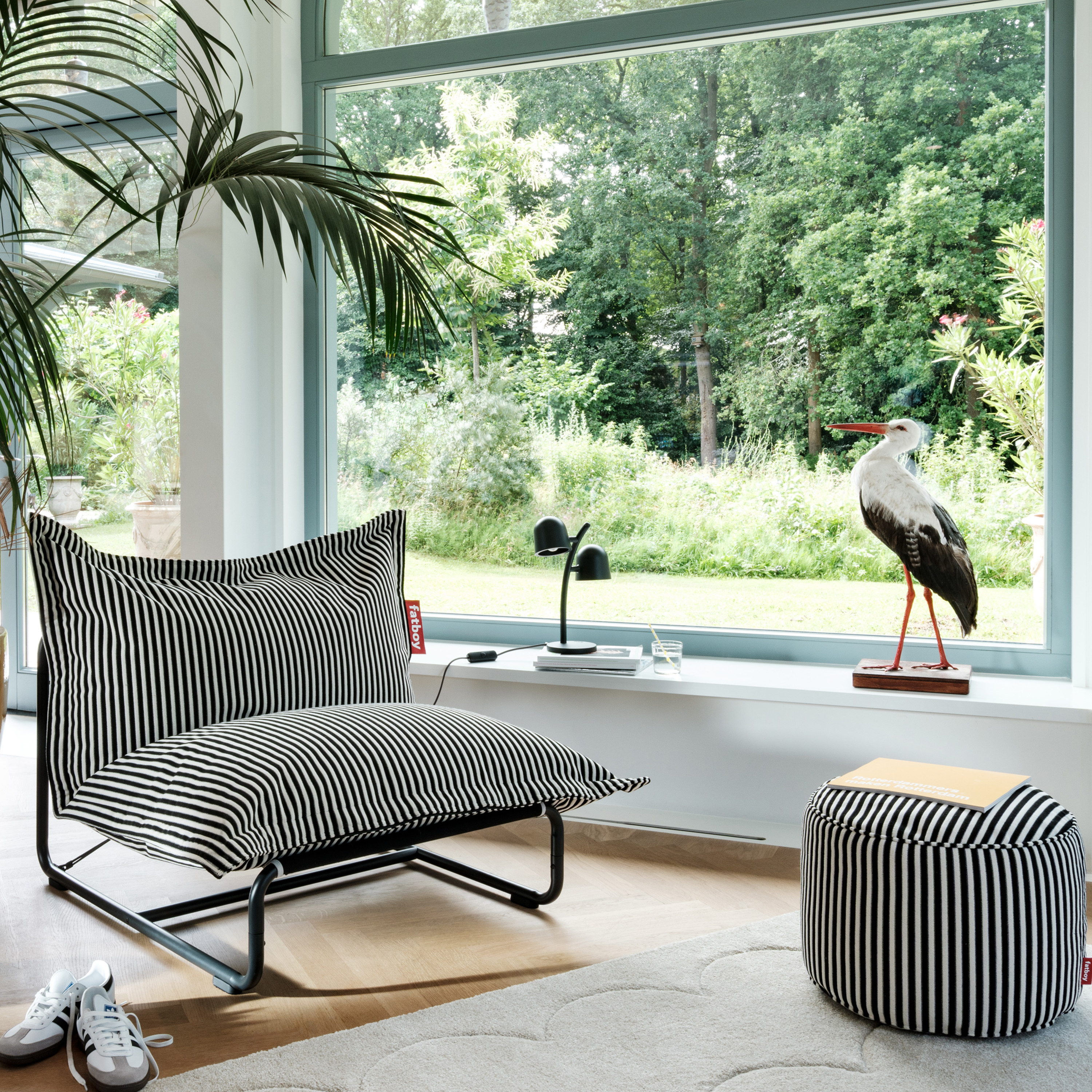 Fatboy Original Slim Terry Sittepuff Svart Krem