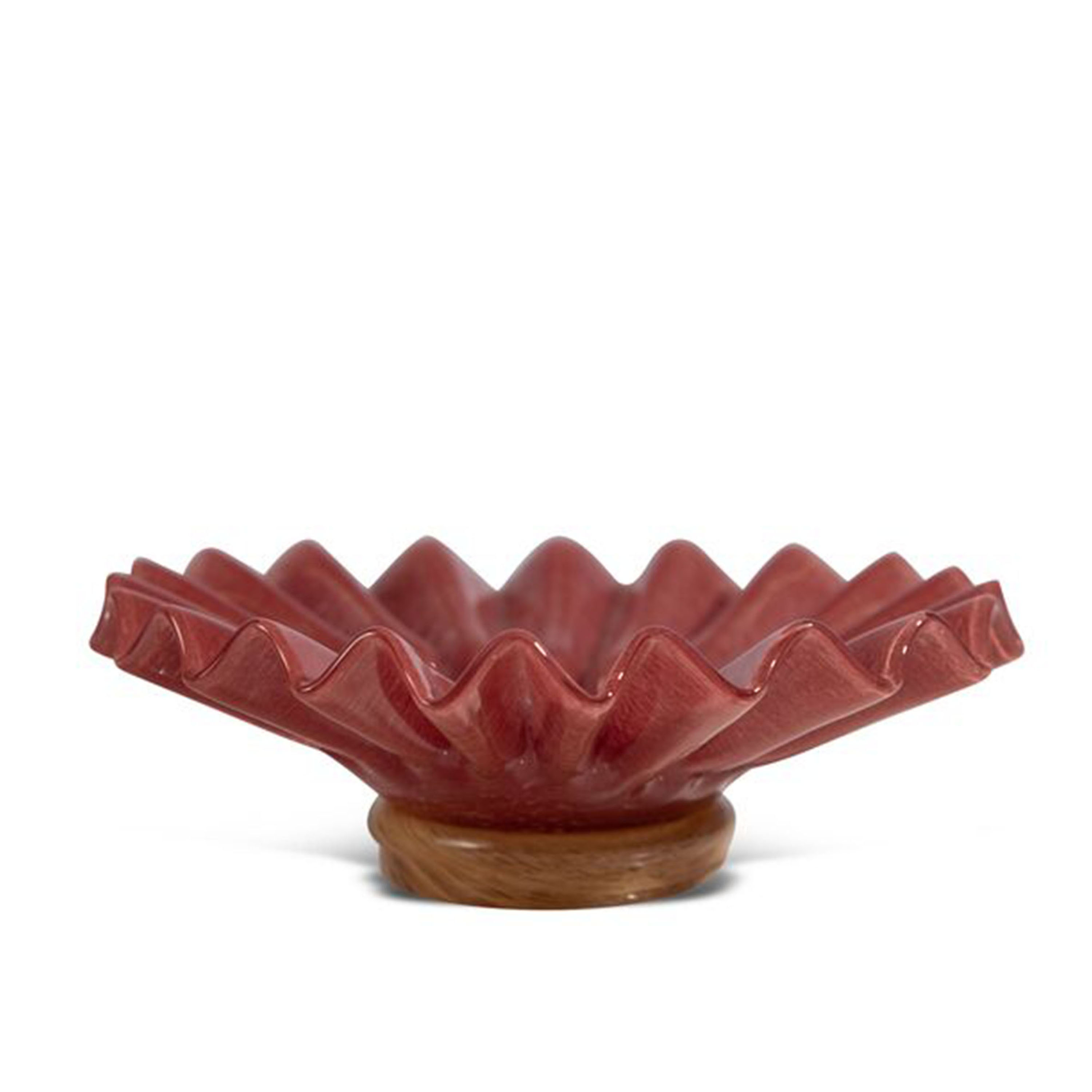 Lori Skål Bordeaux/Beige Ø18