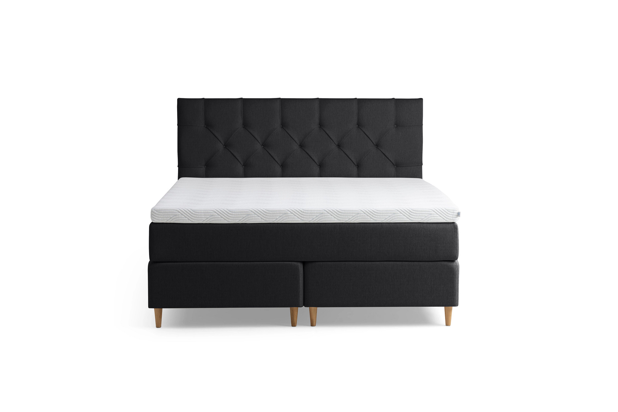 Tempur Promise Kontinentalsäng Dark Grey 160x200 Pro Plus SmartCool 8cm Mjuk Rundat Ekben 12cm