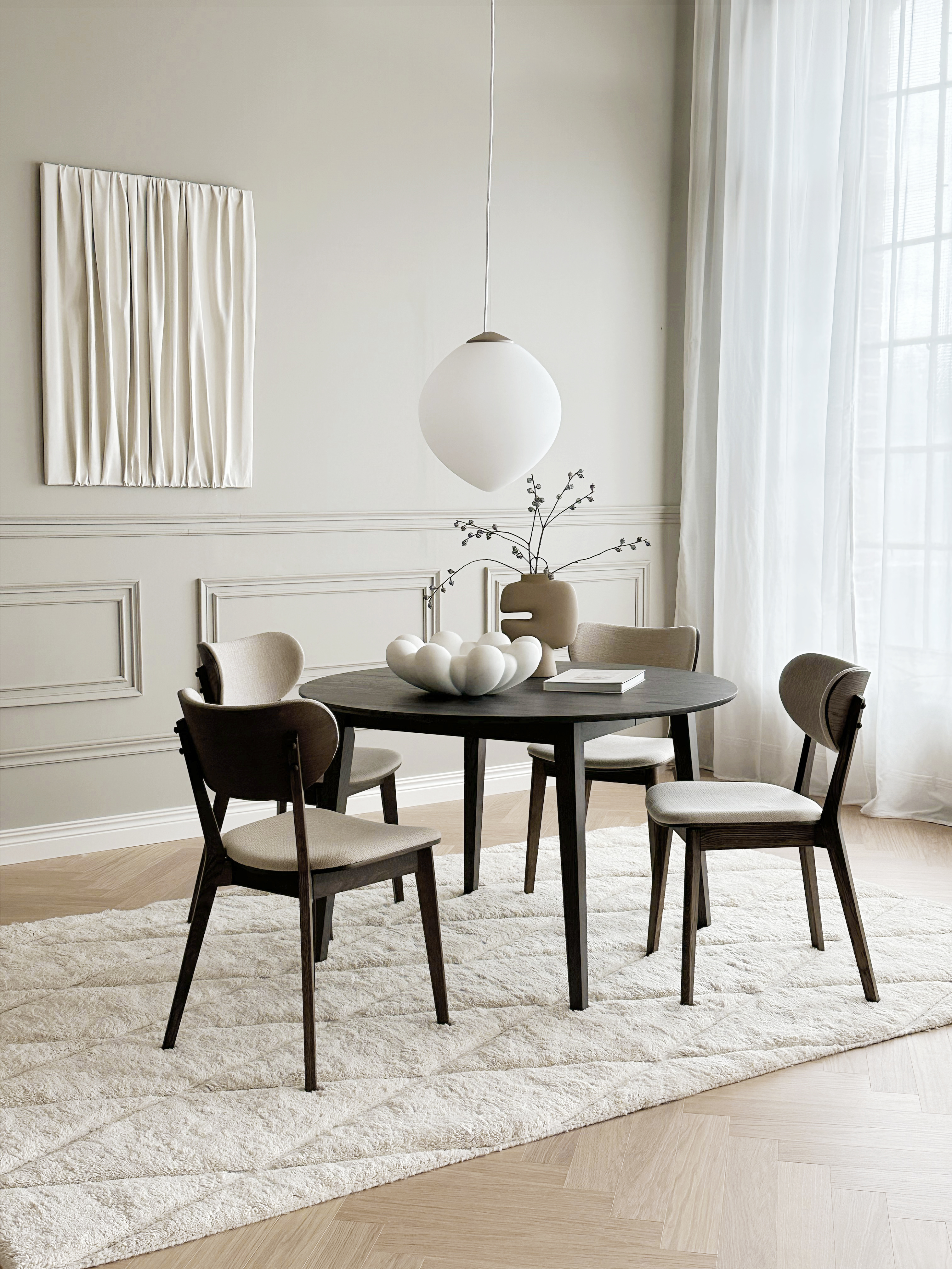 Rowico Home Kato Matstol Brun Ek/Beige