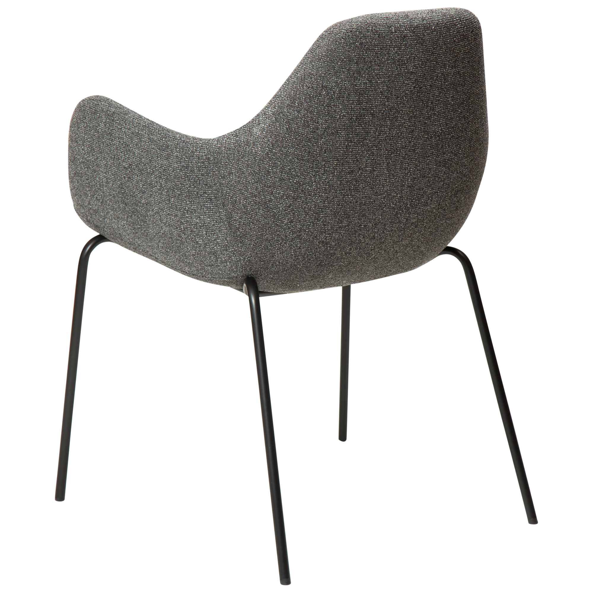 Dan Form Zimmer Esszimmerstuhl Boucle Grau/Schwarz