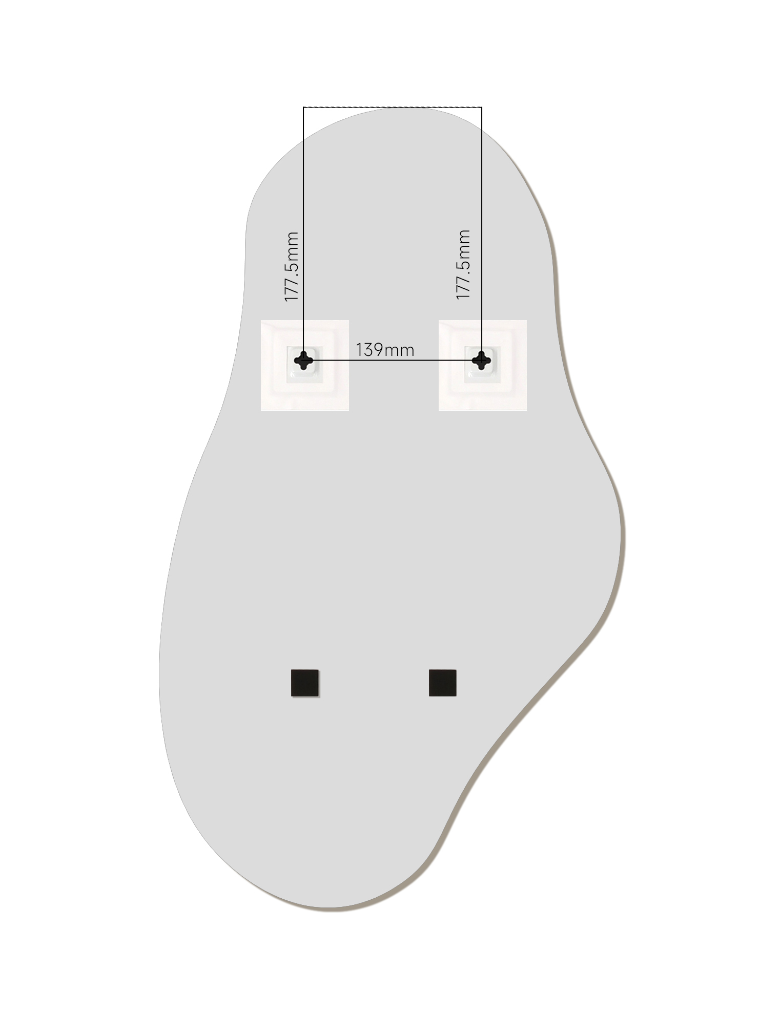 Sleepo Collection Santorini Cloud Spegel 65x40