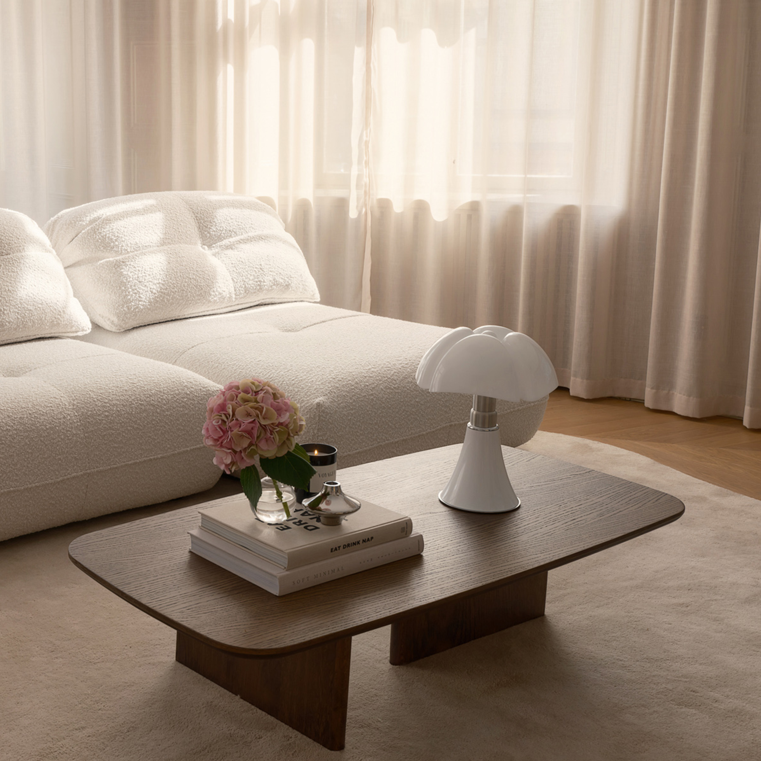 Martinelli Luce Pipistrello Mini Bordslampa Dimbar LED White