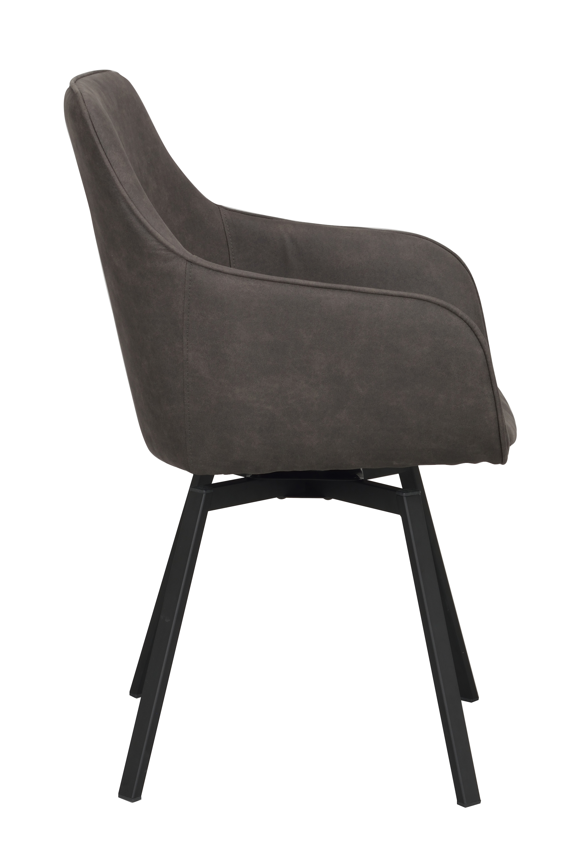 Rowico Home Alison Karmstol Mörkgrå Microfiber/Svart