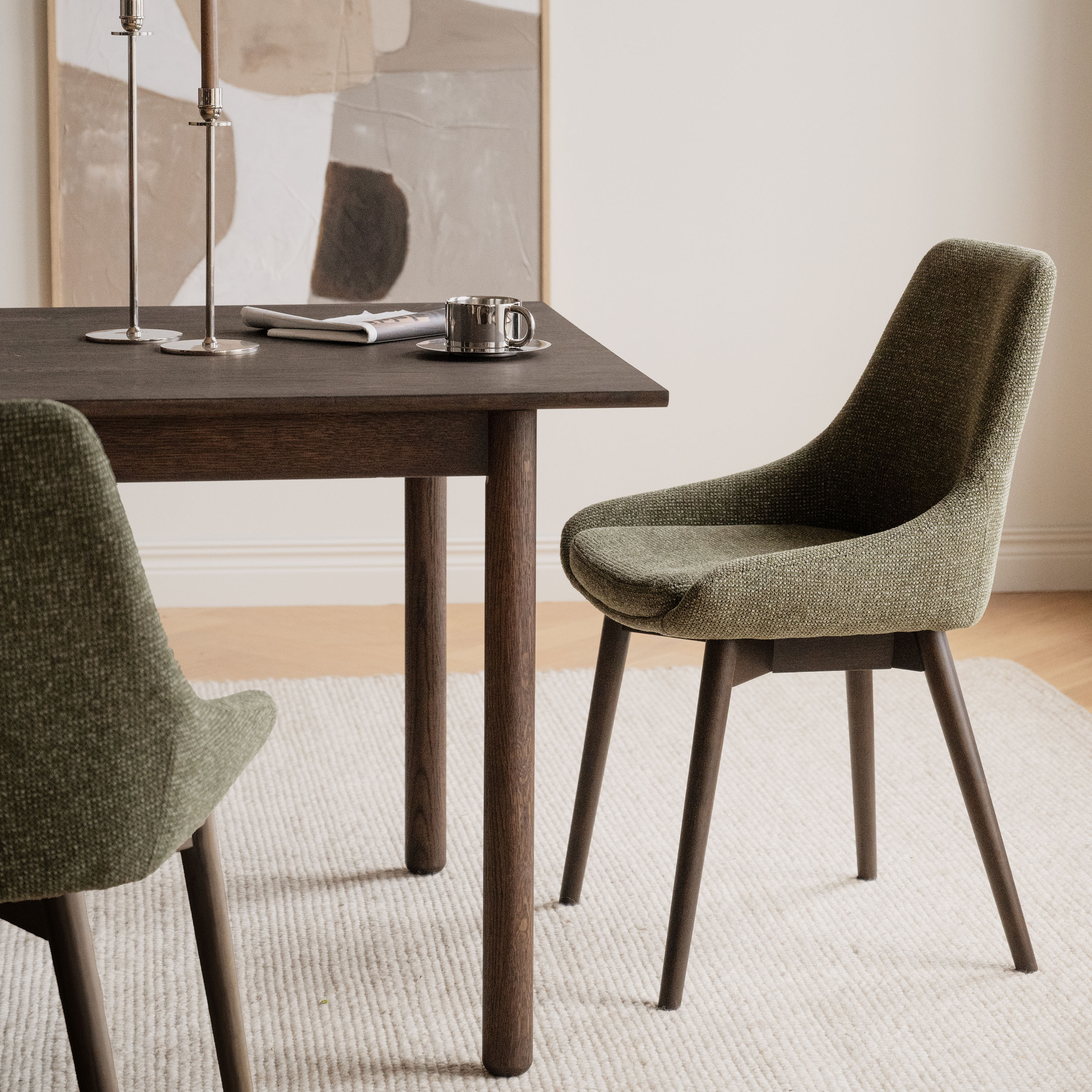 Rowico Home Denley Matstol Grön/Brun