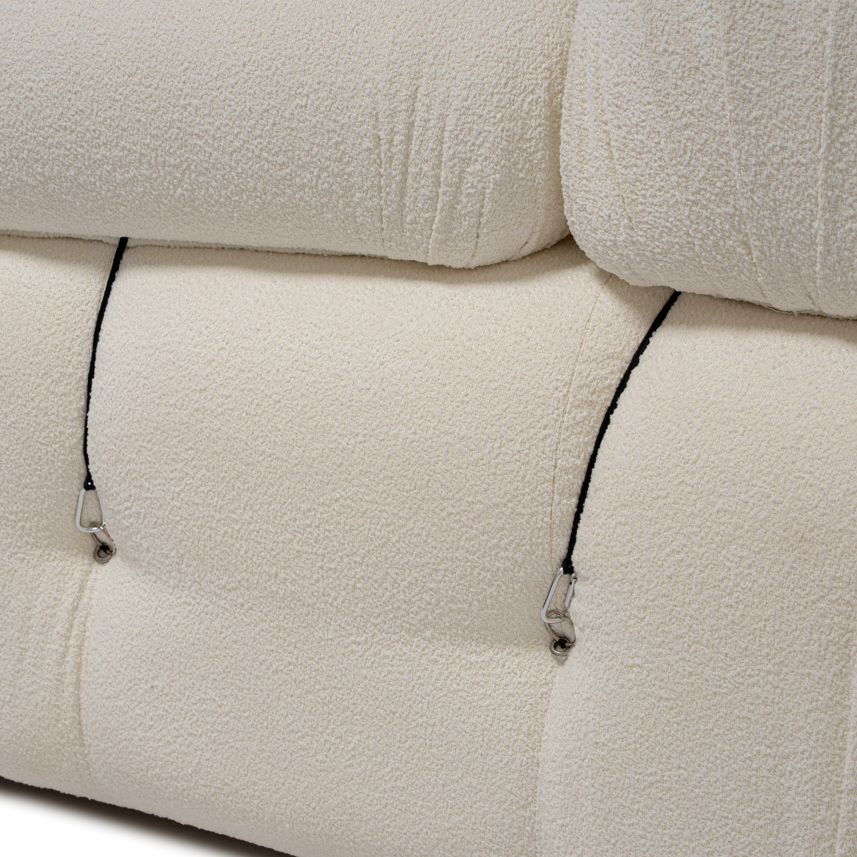 Sleepo Collection Blanca 3-istuttava Divaanisohva White Bouclé