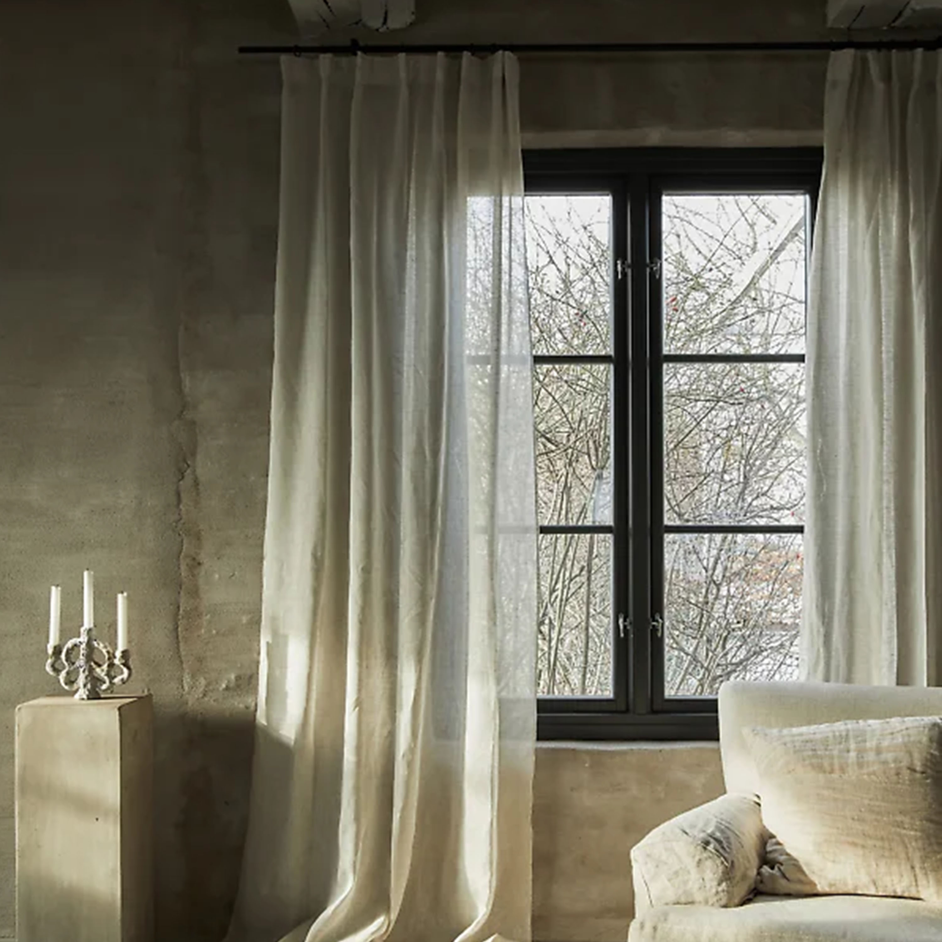 Himla Dalsland Gardinlängd Linne Oatmeal 290cm