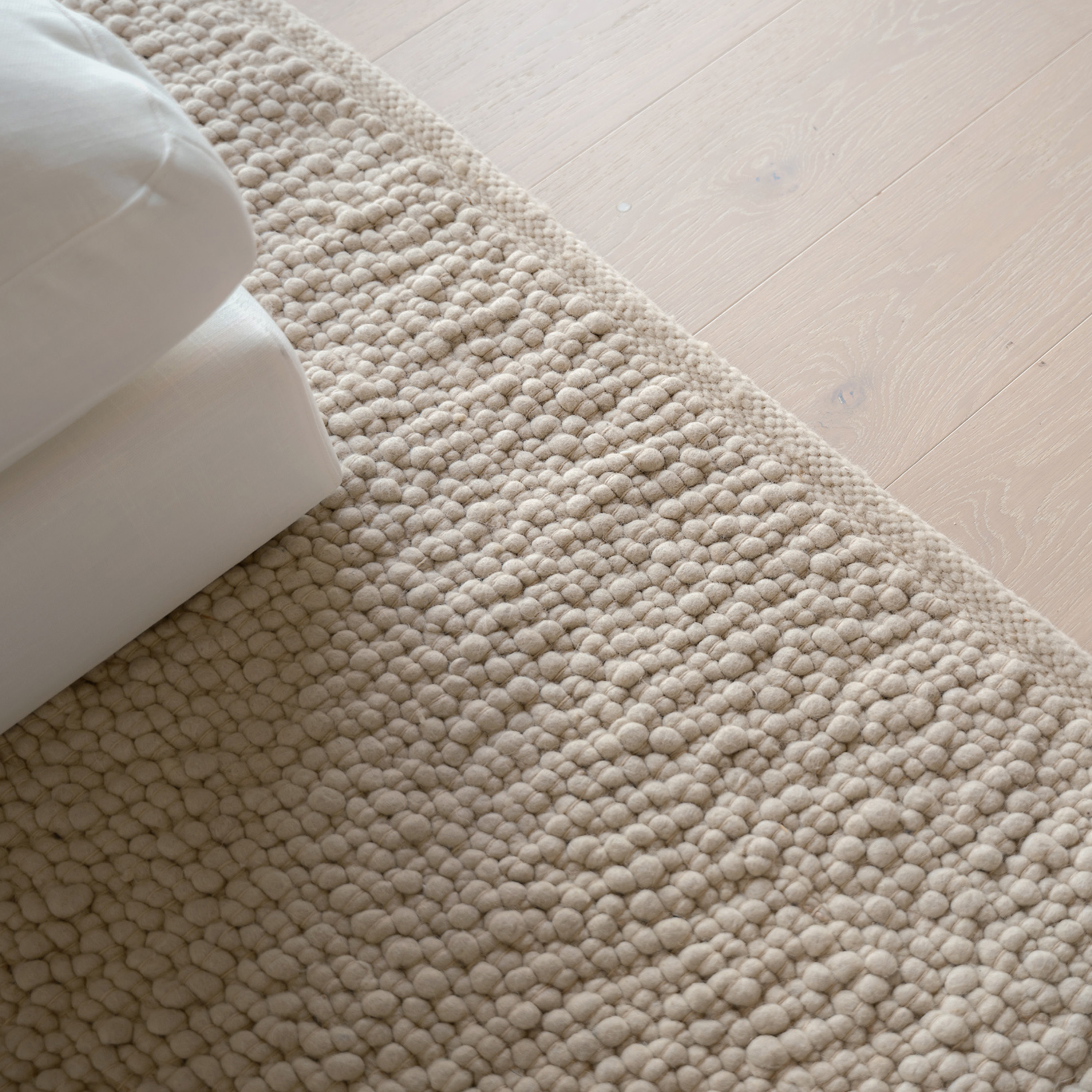 Sleepo Collection - Paros Wollteppich Greige - Grau - Wollteppiche