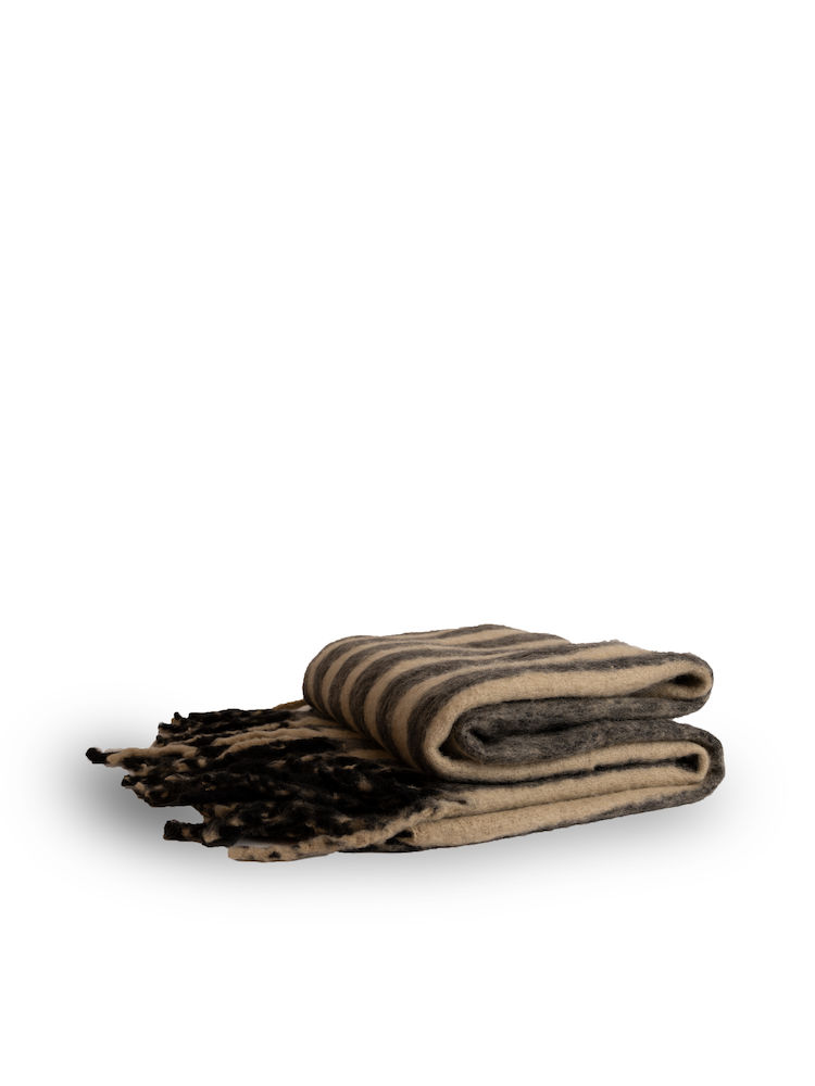Byon - Edien Pläd Svart/Beige 150x125