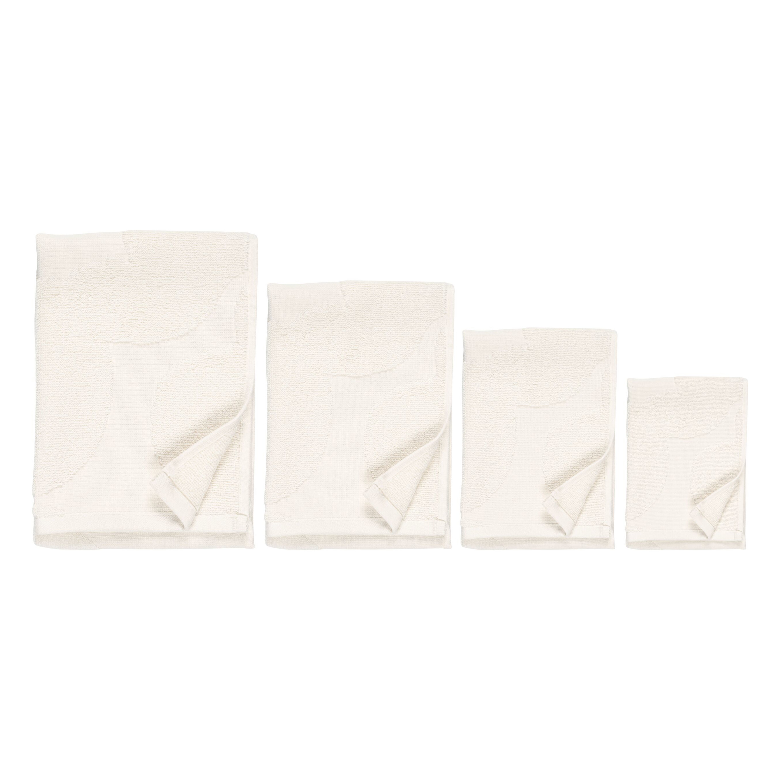 Marimekko - Unikko Solid Handtuch Elfenbein 4er-Pack - Weiß - Handtücher