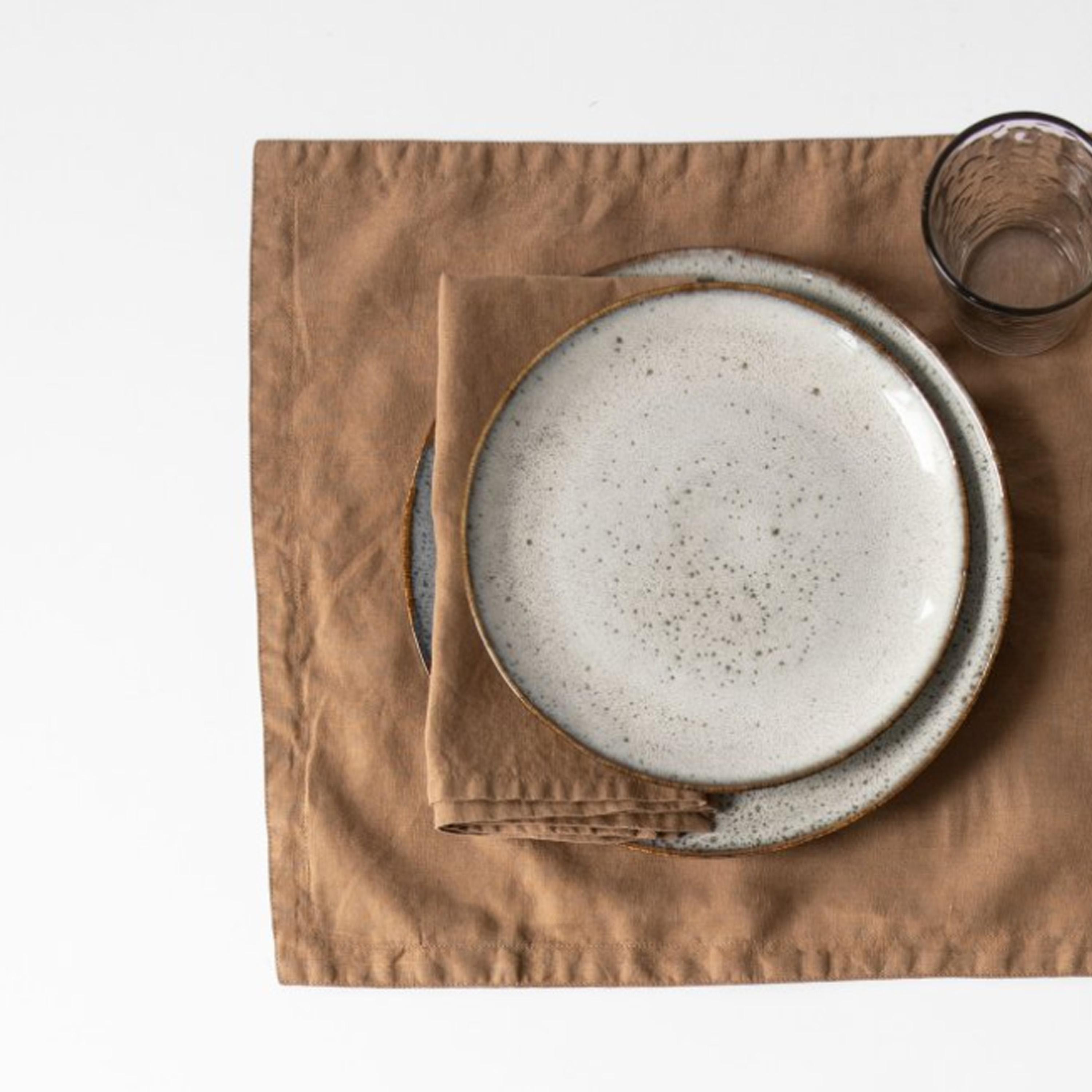 Tell me more Bordstablett Leinen Haselnuss