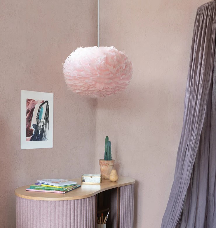 Umage Eos Fjäderlampa Ljusrosa Medium